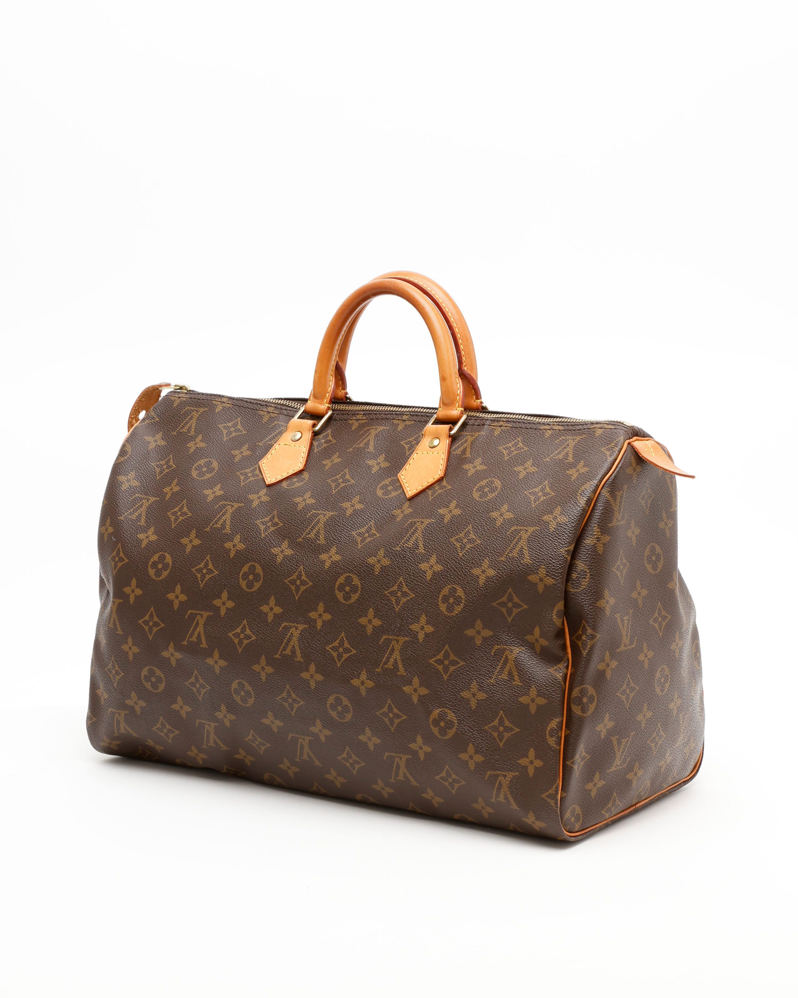 Pre-owned Louis Vuitton Monogram Speedy 40 Bag In Brown