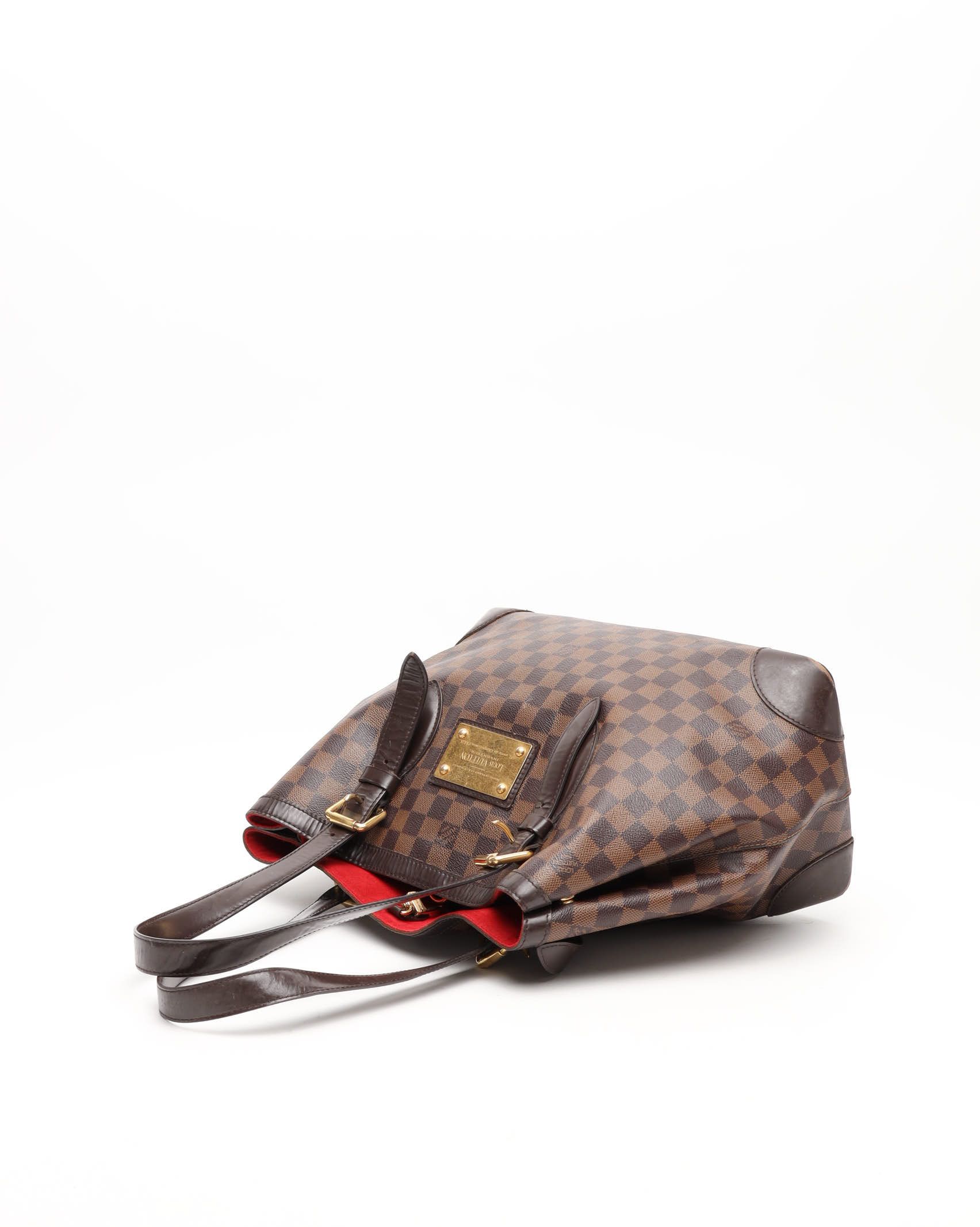 Pre-owned Louis Vuitton Damier Hampstead Mm Tote Bag In Brown