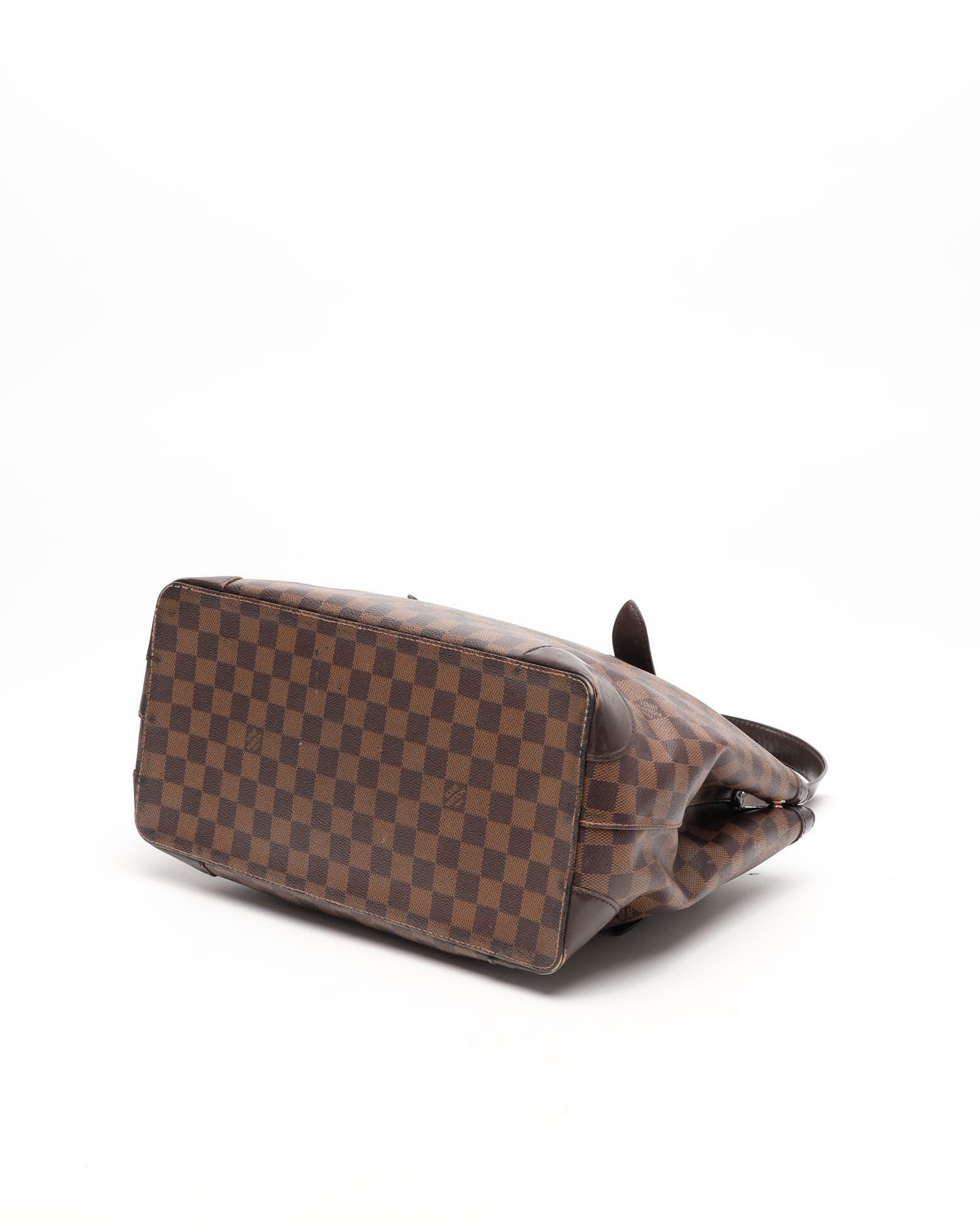 Pre-owned Louis Vuitton Damier Hampstead Mm Tote Bag In Brown