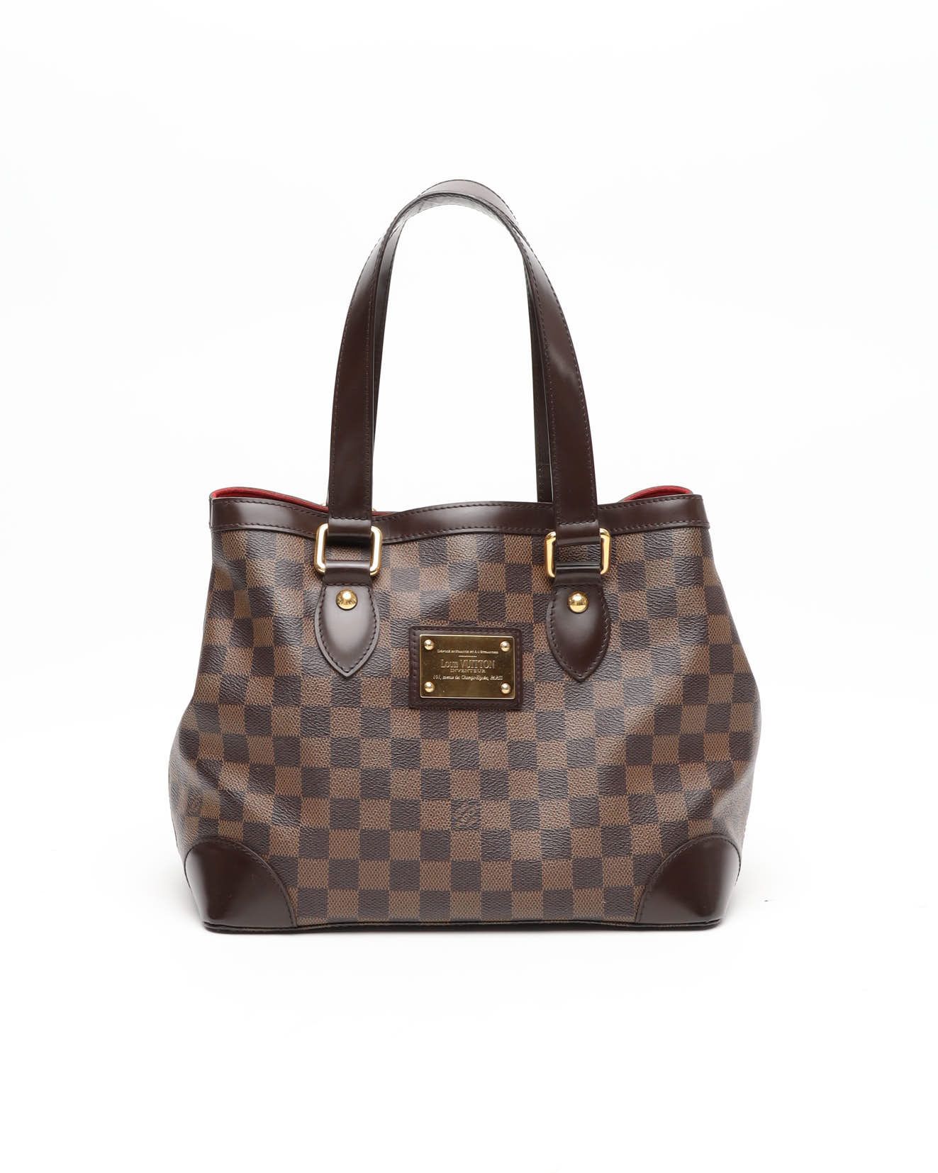 Pre-owned Louis Vuitton Damier Hampstead Pm Tote Bag In Brown