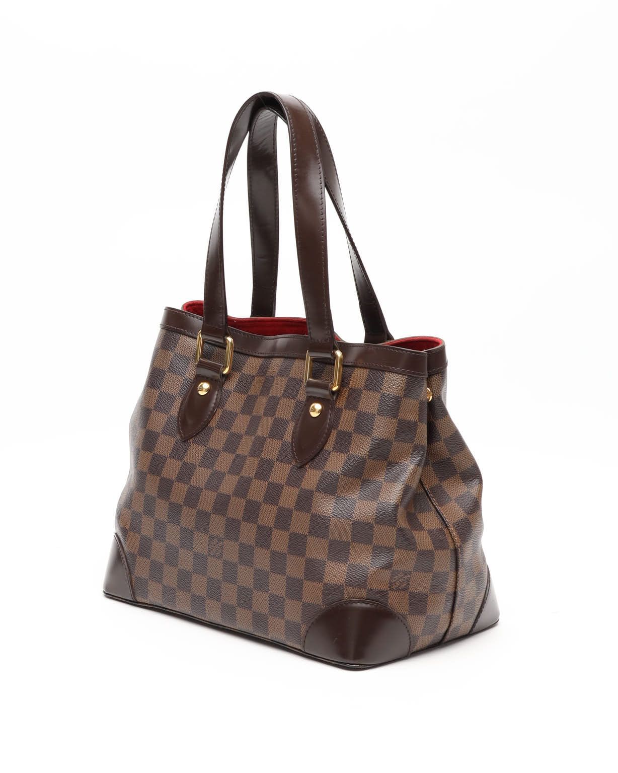 Pre-owned Louis Vuitton Damier Hampstead Pm Tote Bag In Brown
