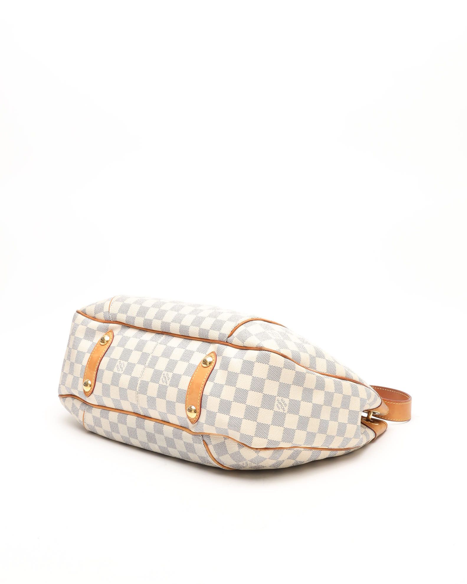 Pre-owned Louis Vuitton Damier Azur Galliera Pm Bag In Multi
