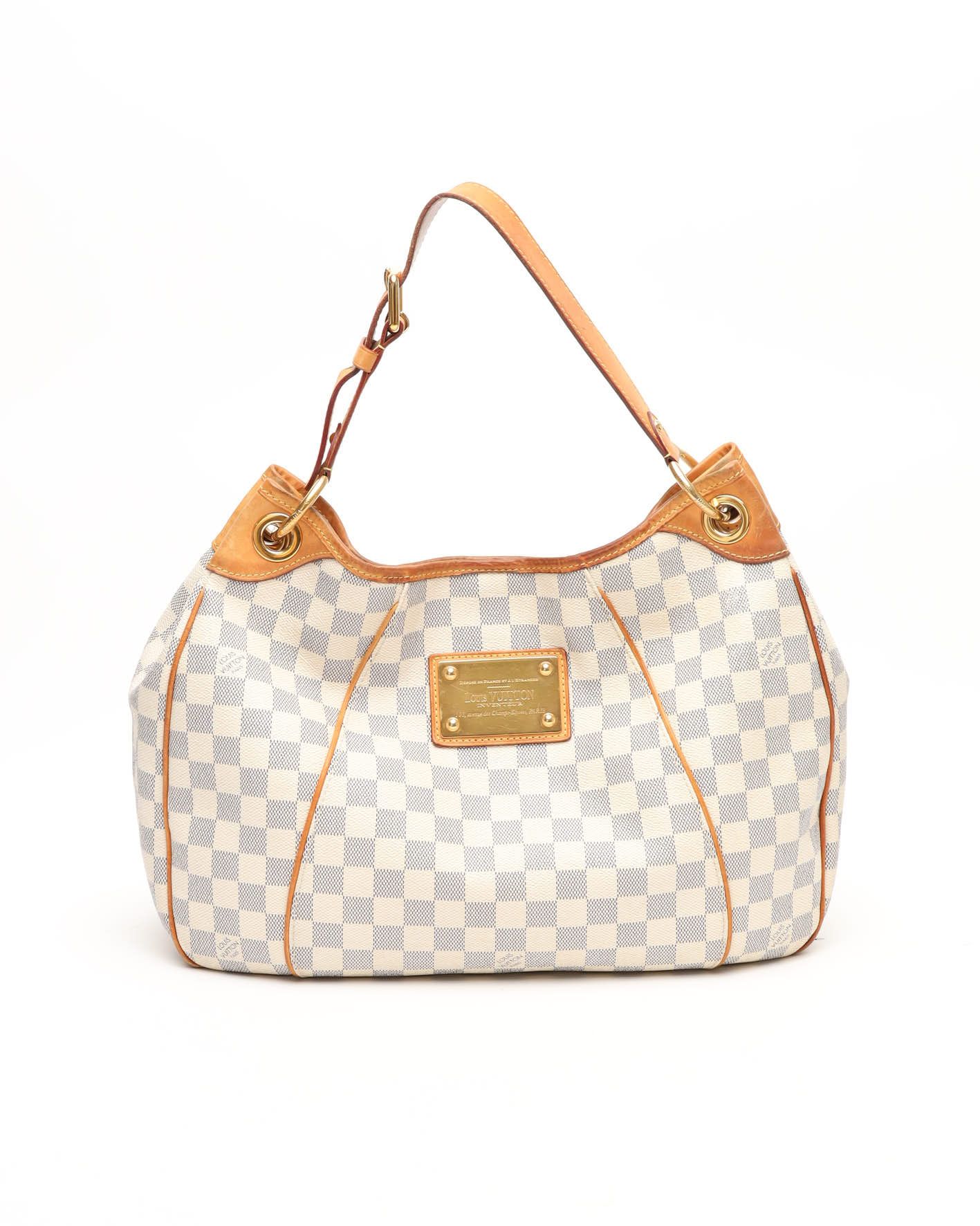 Pre-owned Louis Vuitton Damier Azur Galliera Pm Bag In Multi