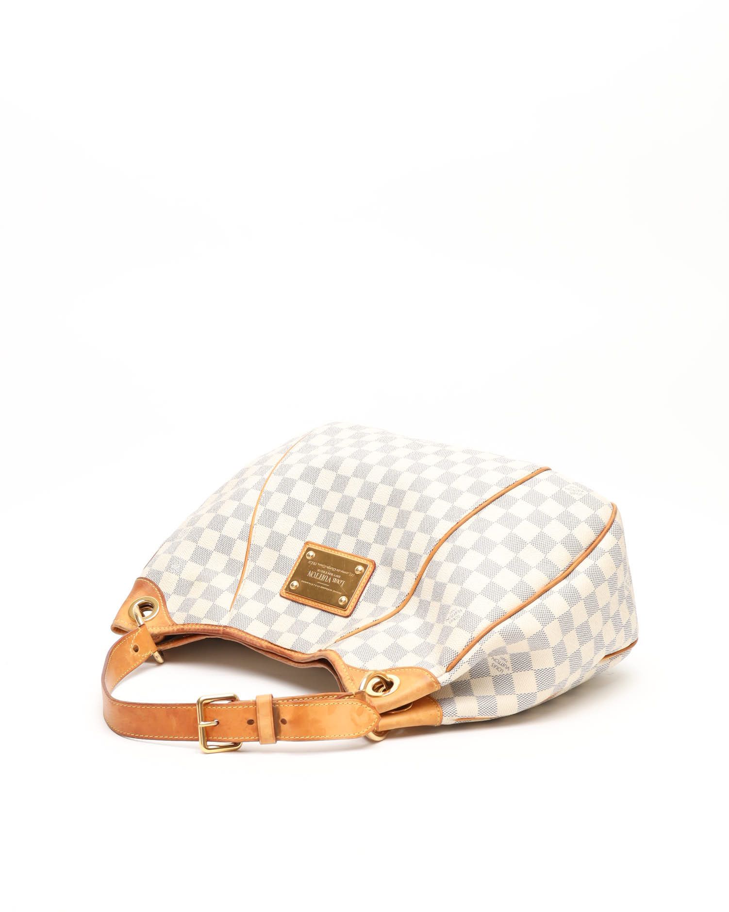Pre-owned Louis Vuitton Damier Azur Galliera Pm Bag In Multi
