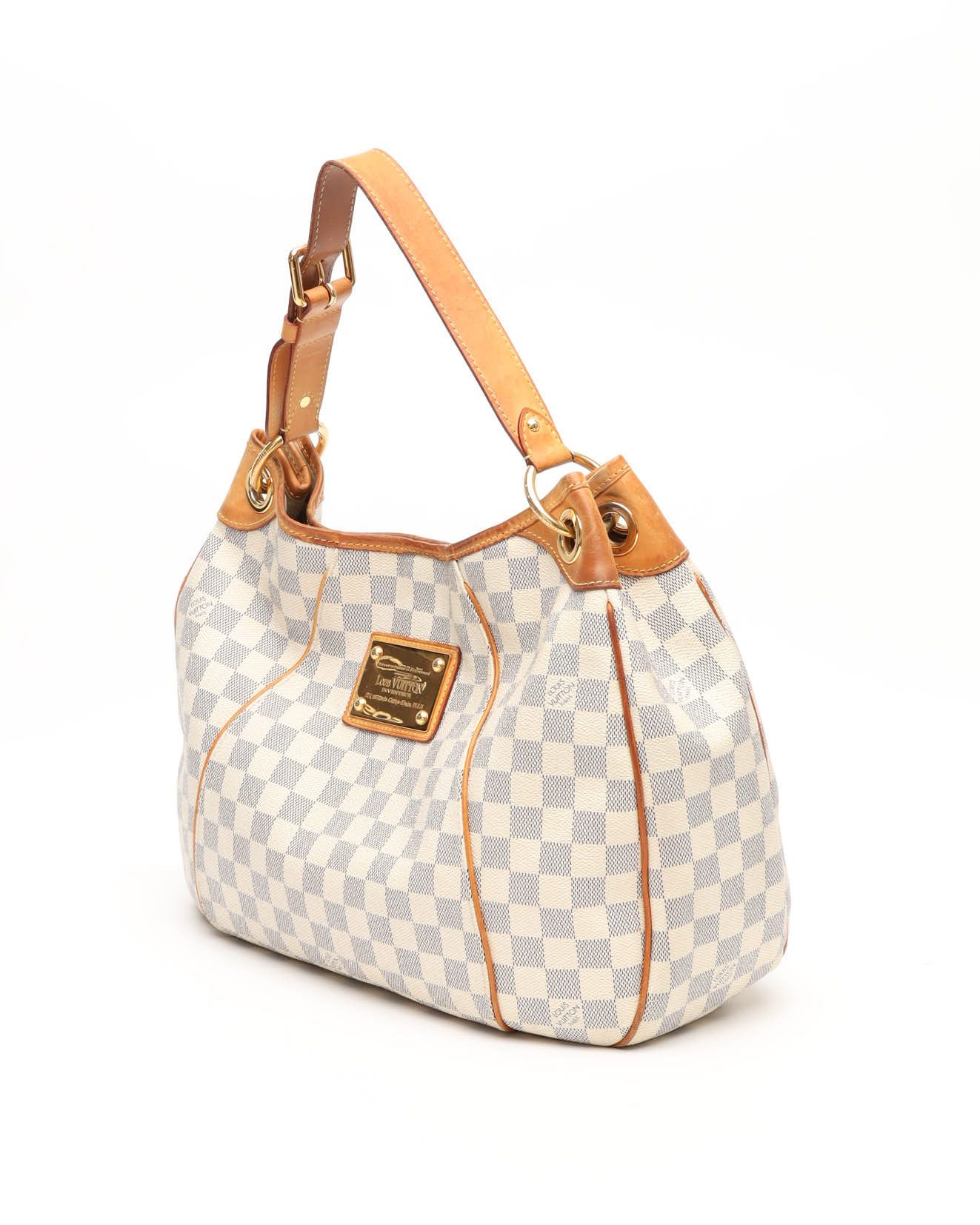 Pre-owned Louis Vuitton Damier Azur Galliera Pm Bag In Multi