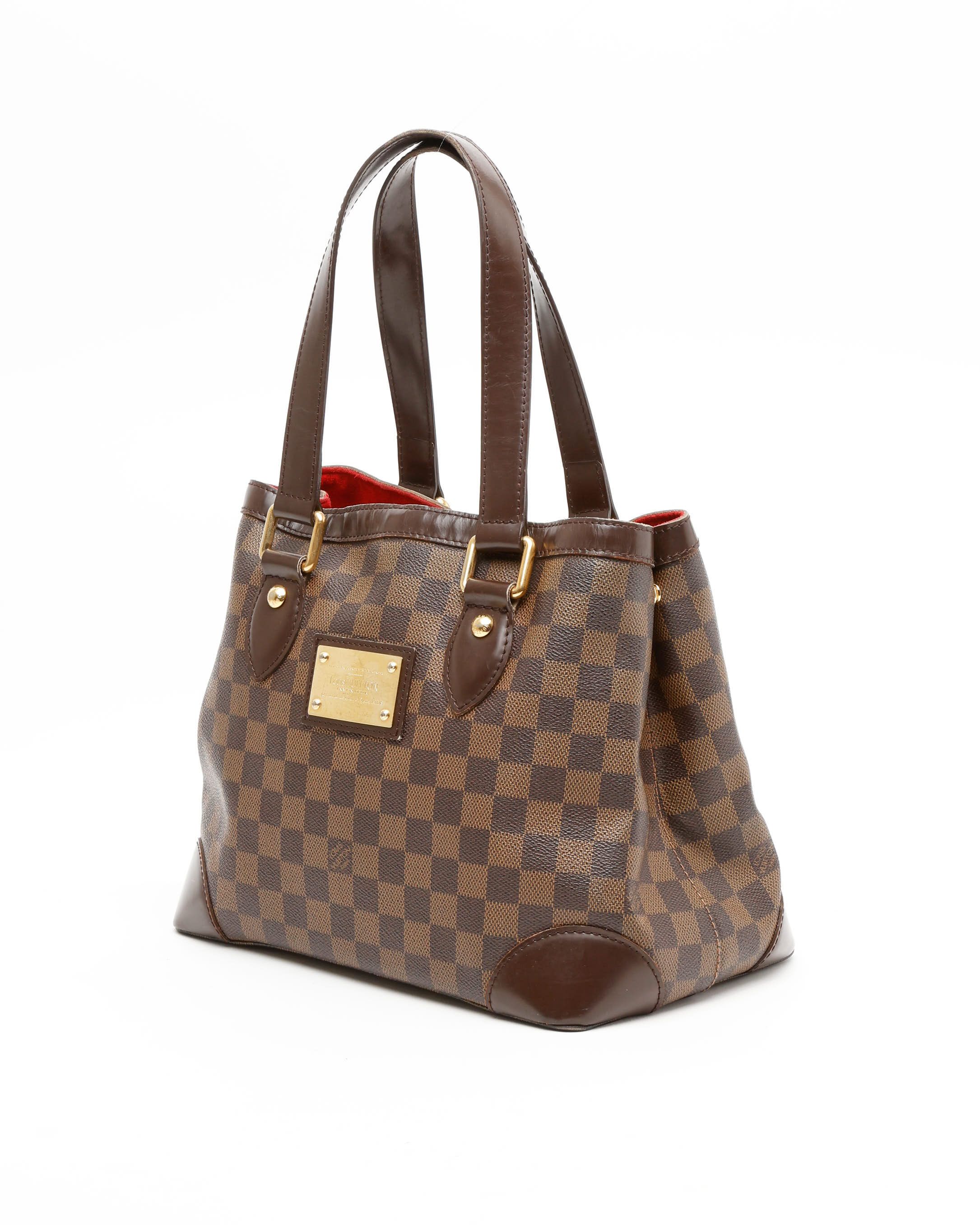 Pre-owned Louis Vuitton Damier Hampstead Pm Tote Bag In Brown