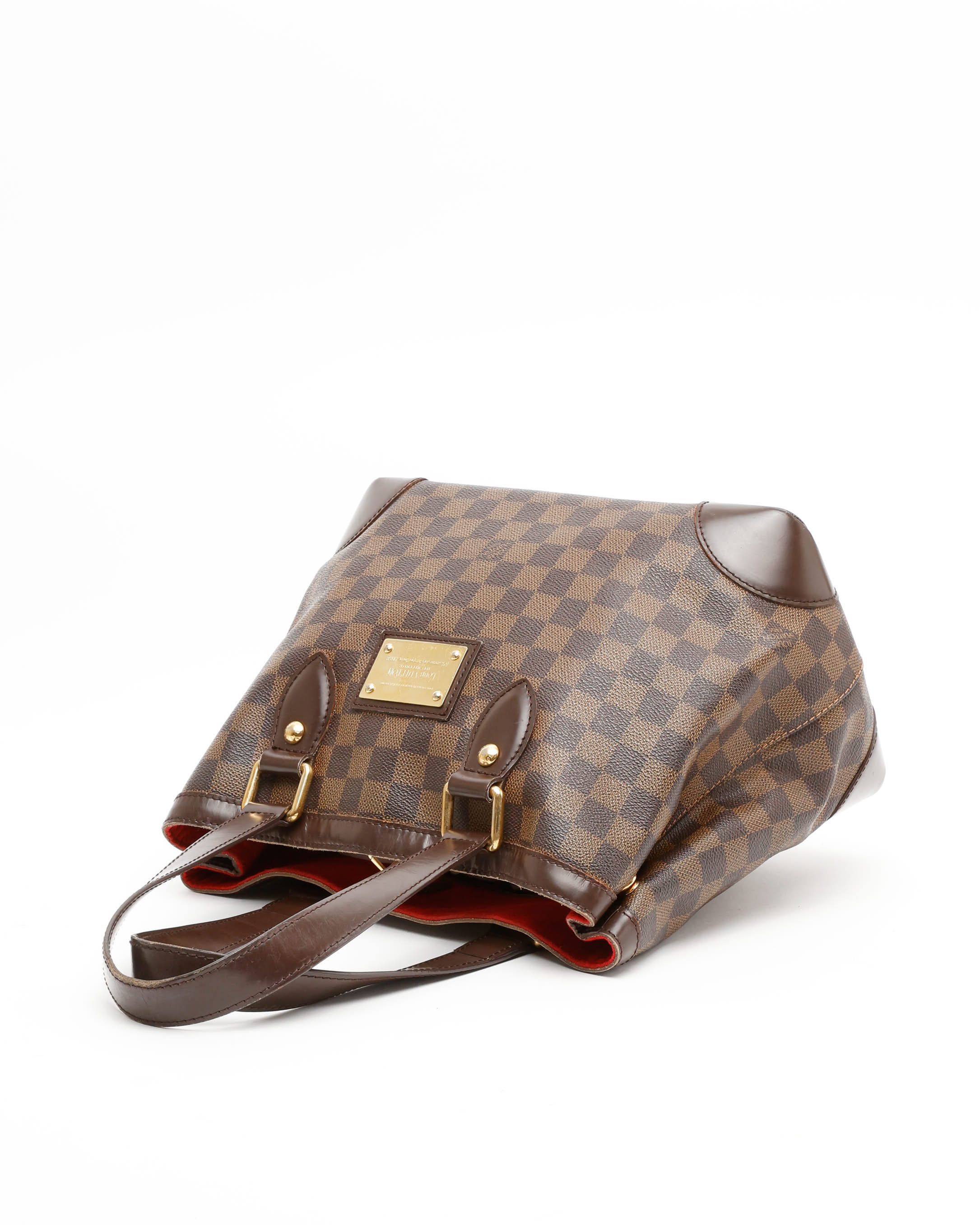 Pre-owned Louis Vuitton Damier Hampstead Pm Tote Bag In Brown