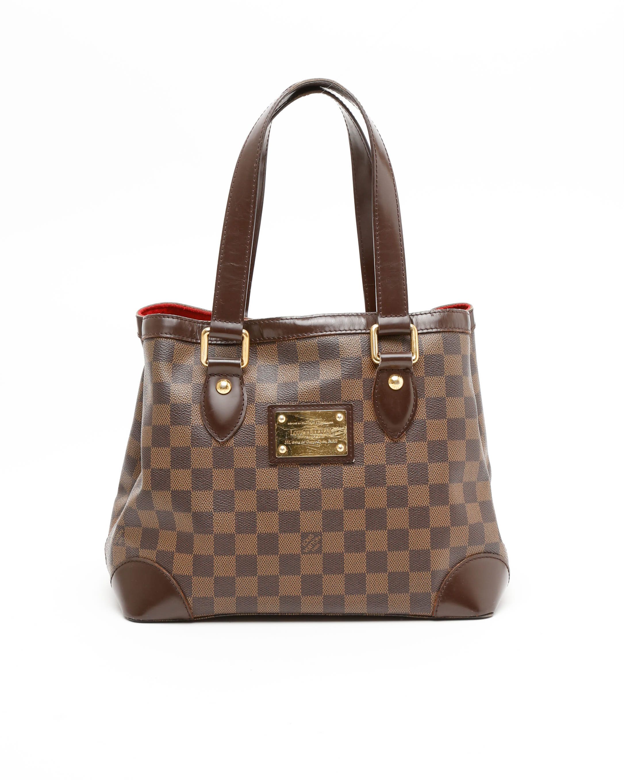 Pre-owned Louis Vuitton Damier Hampstead Pm Tote Bag In Brown
