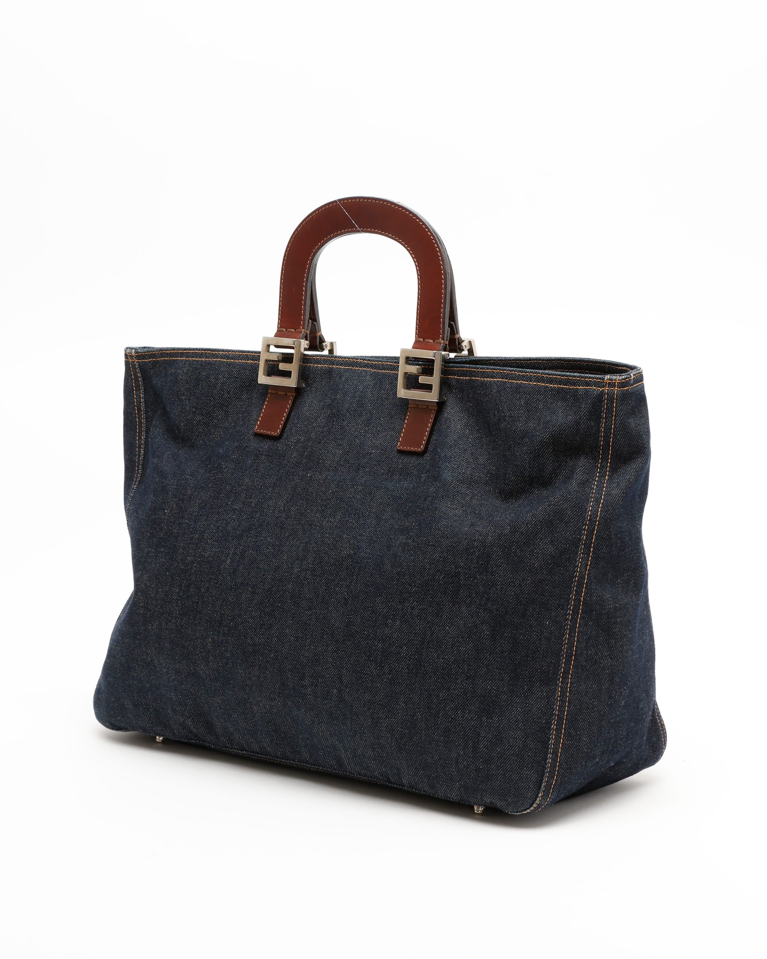 Fendi Denim Tote Bag In Multi