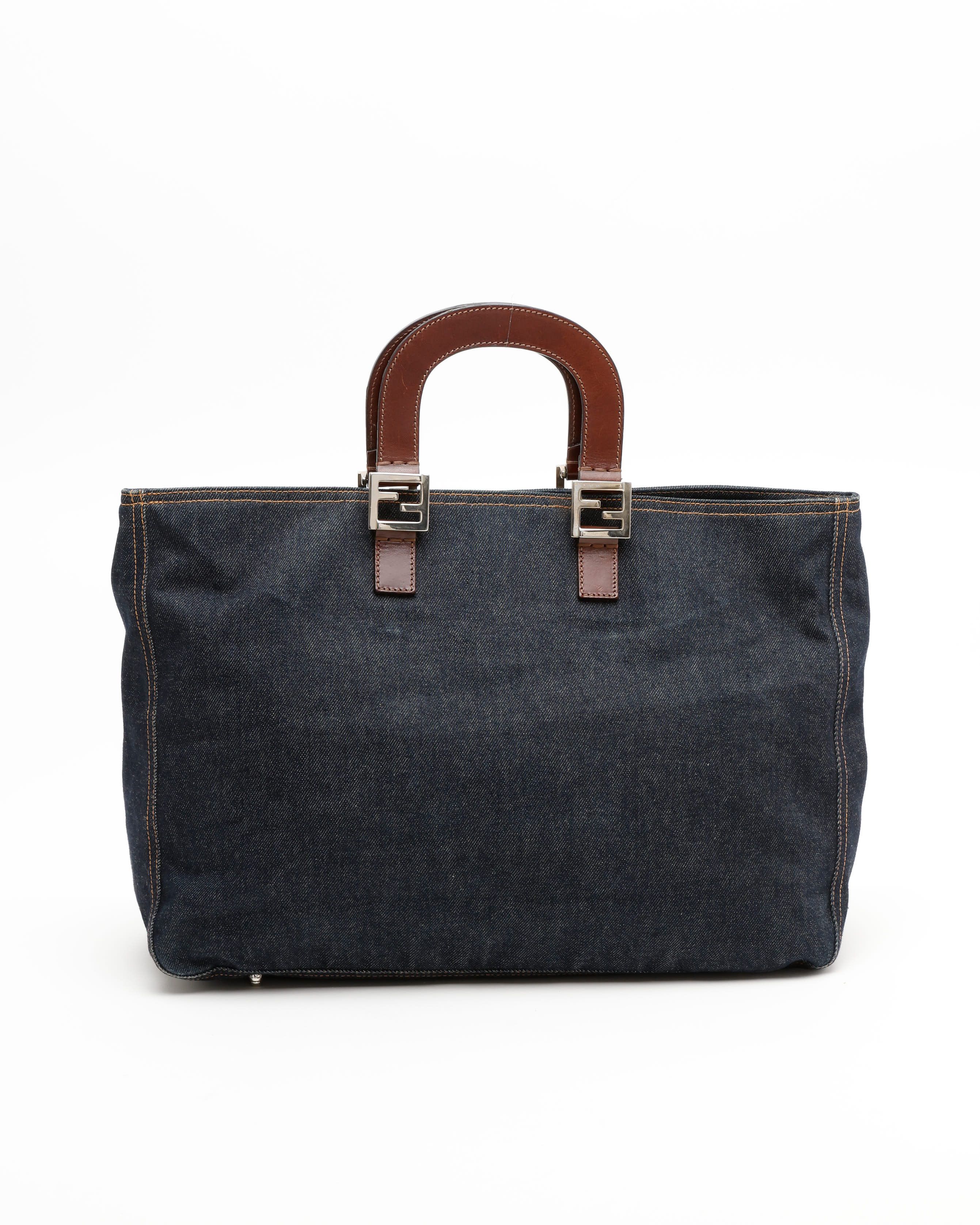 Fendi Denim Tote Bag In Multi
