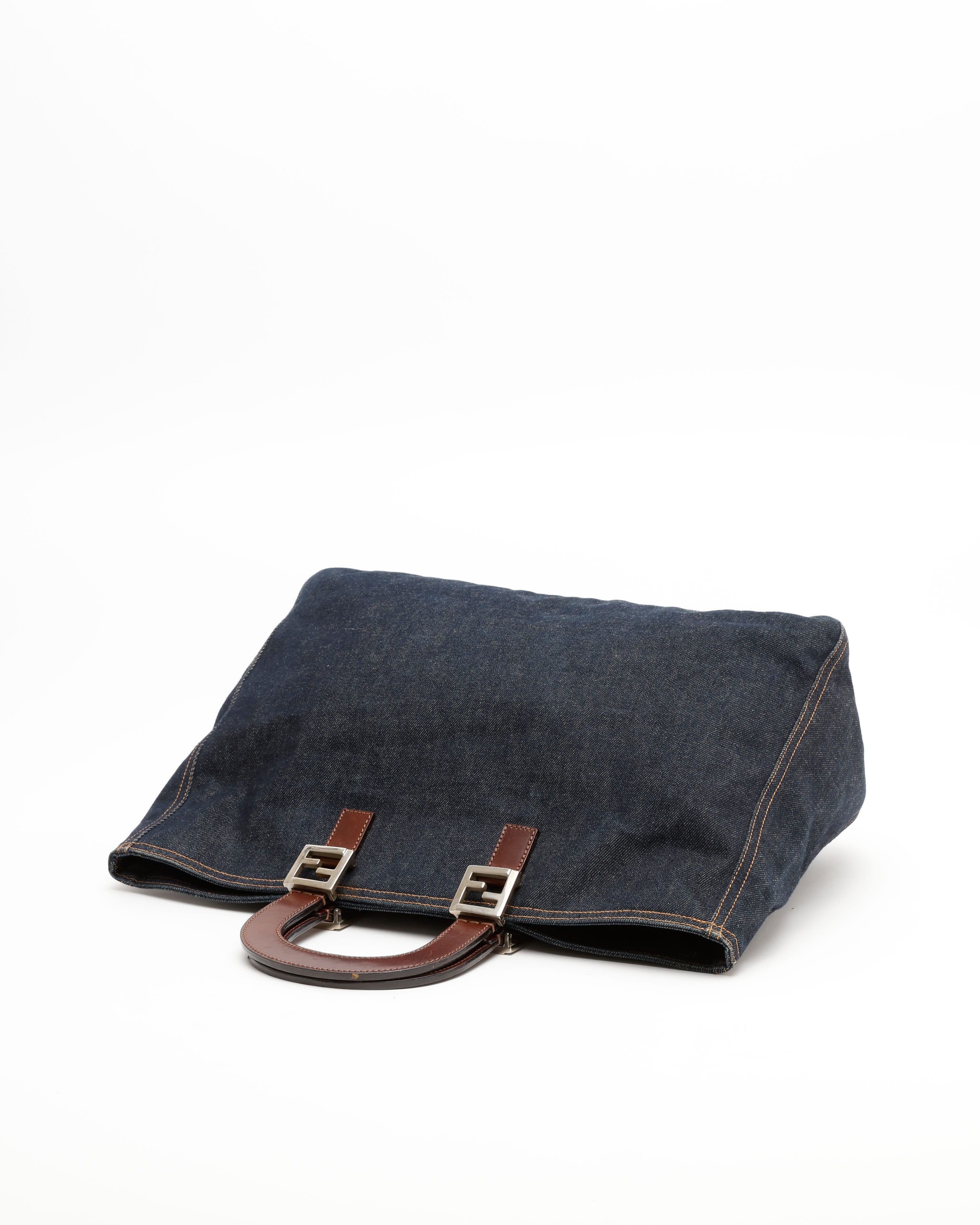 Fendi Denim Tote Bag In Multi