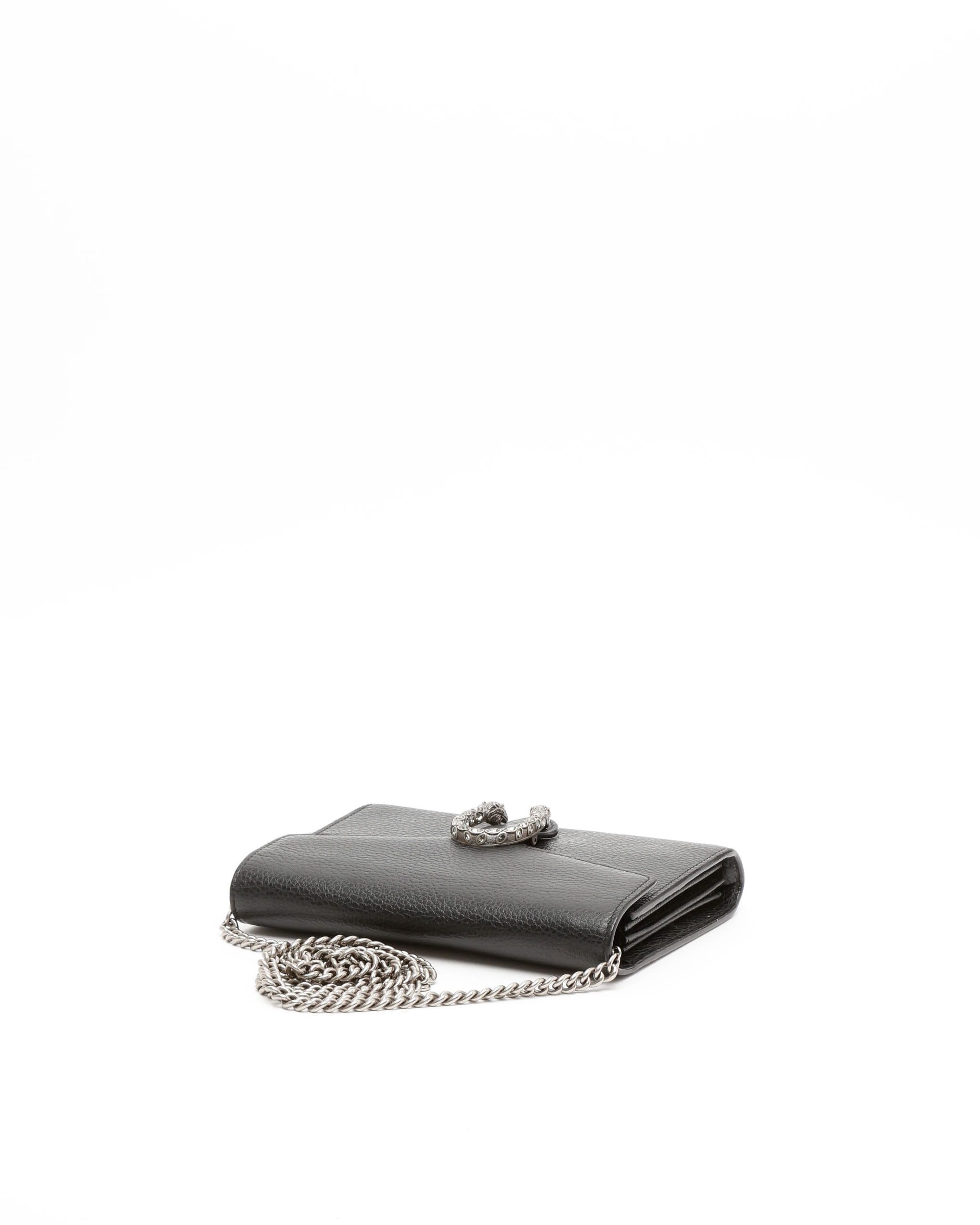 Gucci Dionysus Wallet On Chain Bag In Black