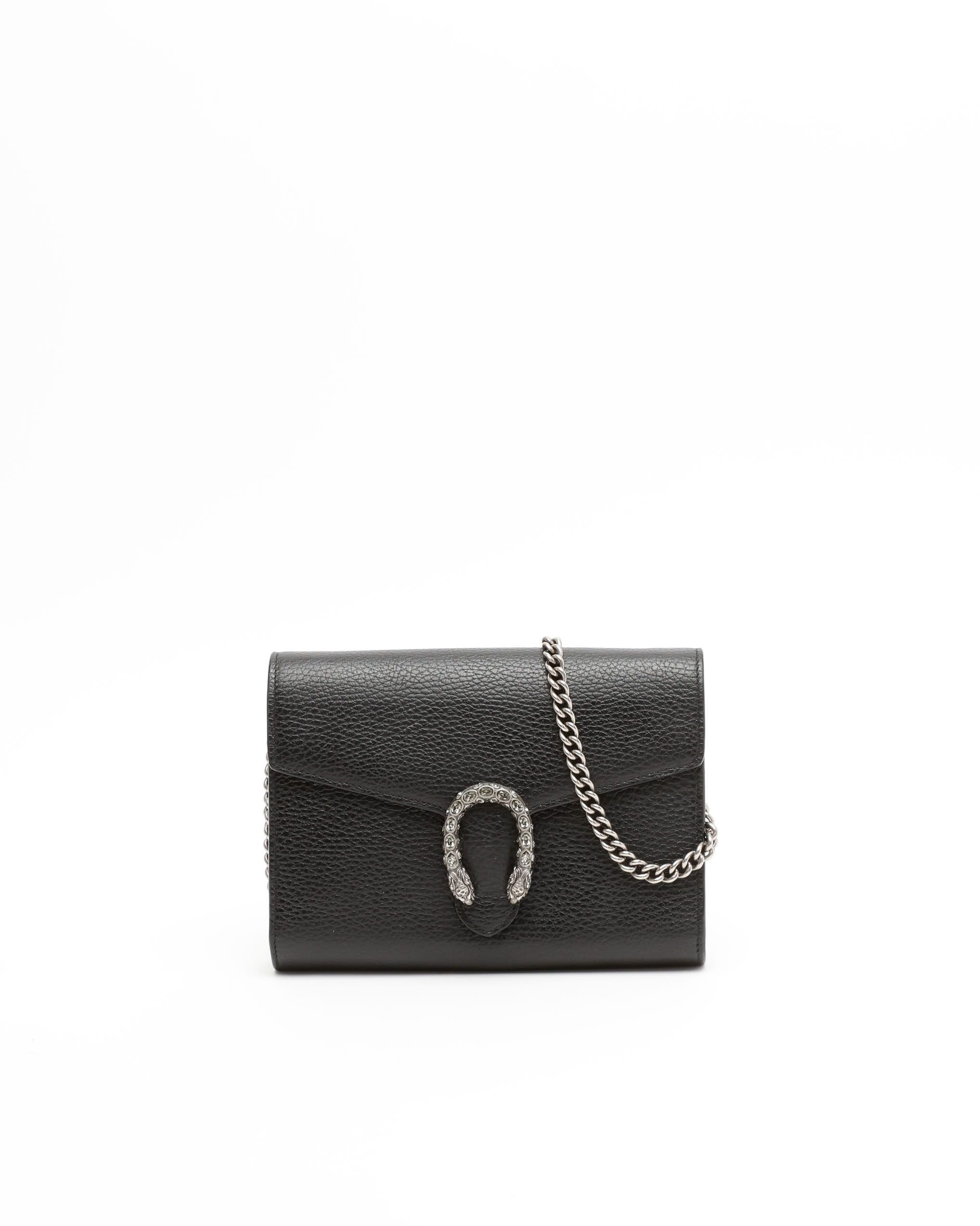 Gucci Dionysus Wallet On Chain Bag In Black