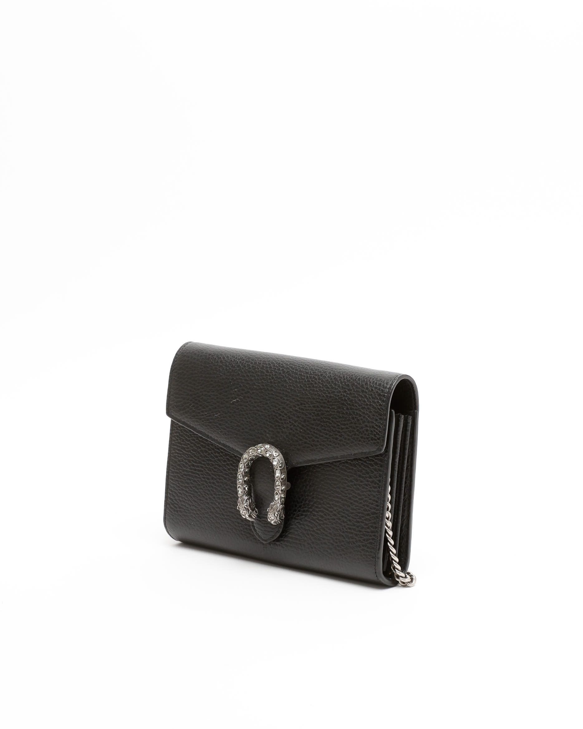 Gucci Dionysus Wallet On Chain Bag In Black