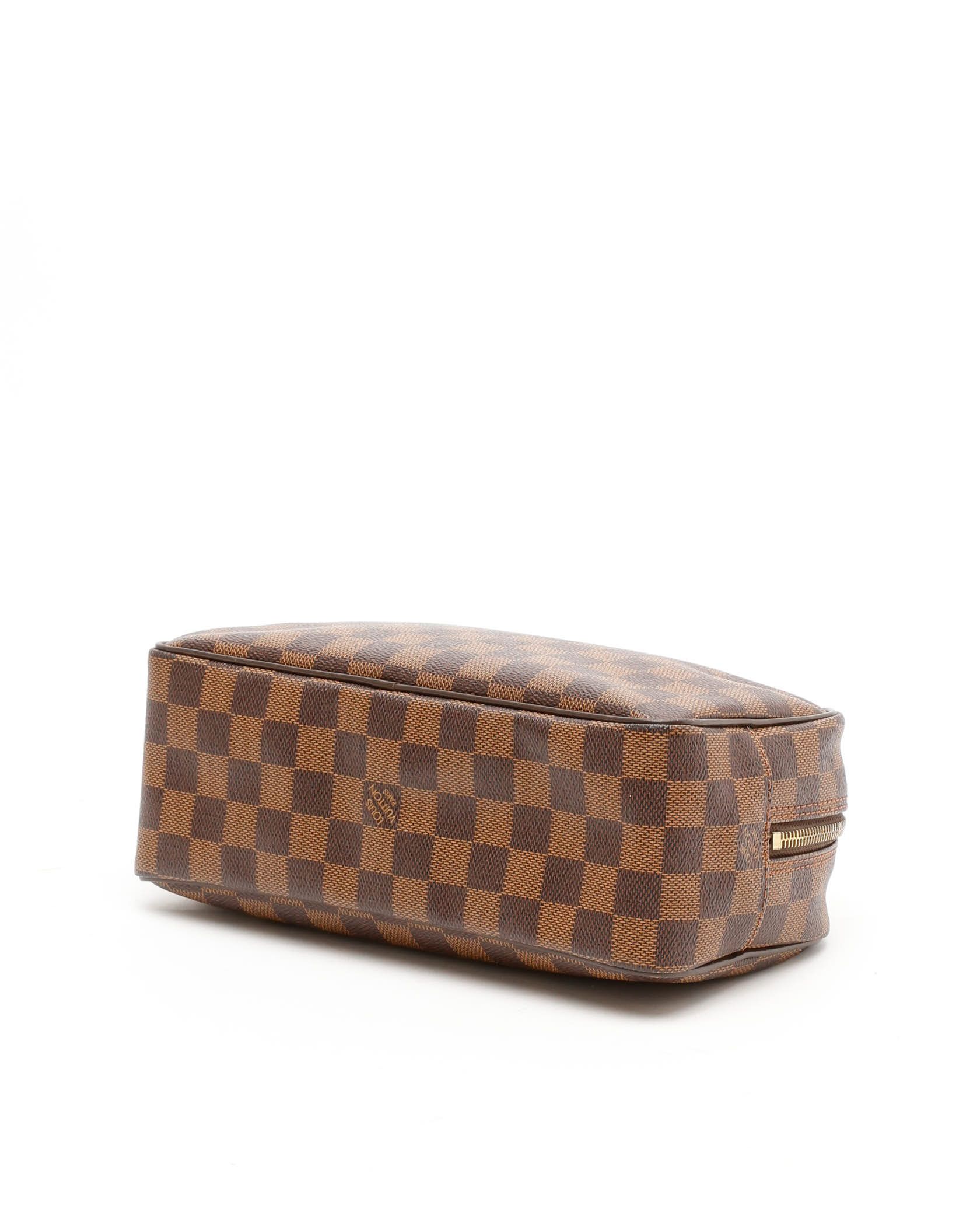 Pre-owned Louis Vuitton Damier Cosmetic Pouch In Brown