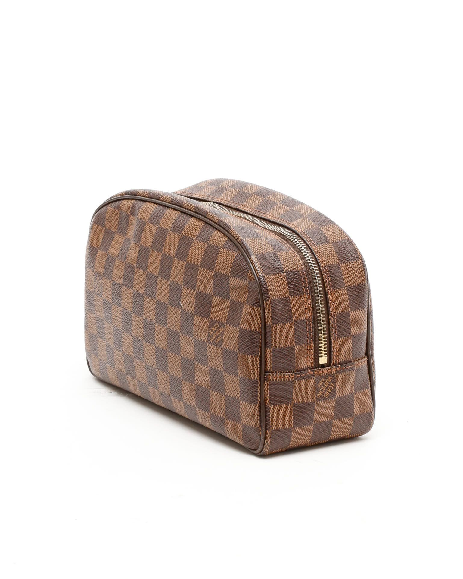 Pre-owned Louis Vuitton Damier Cosmetic Pouch In Brown