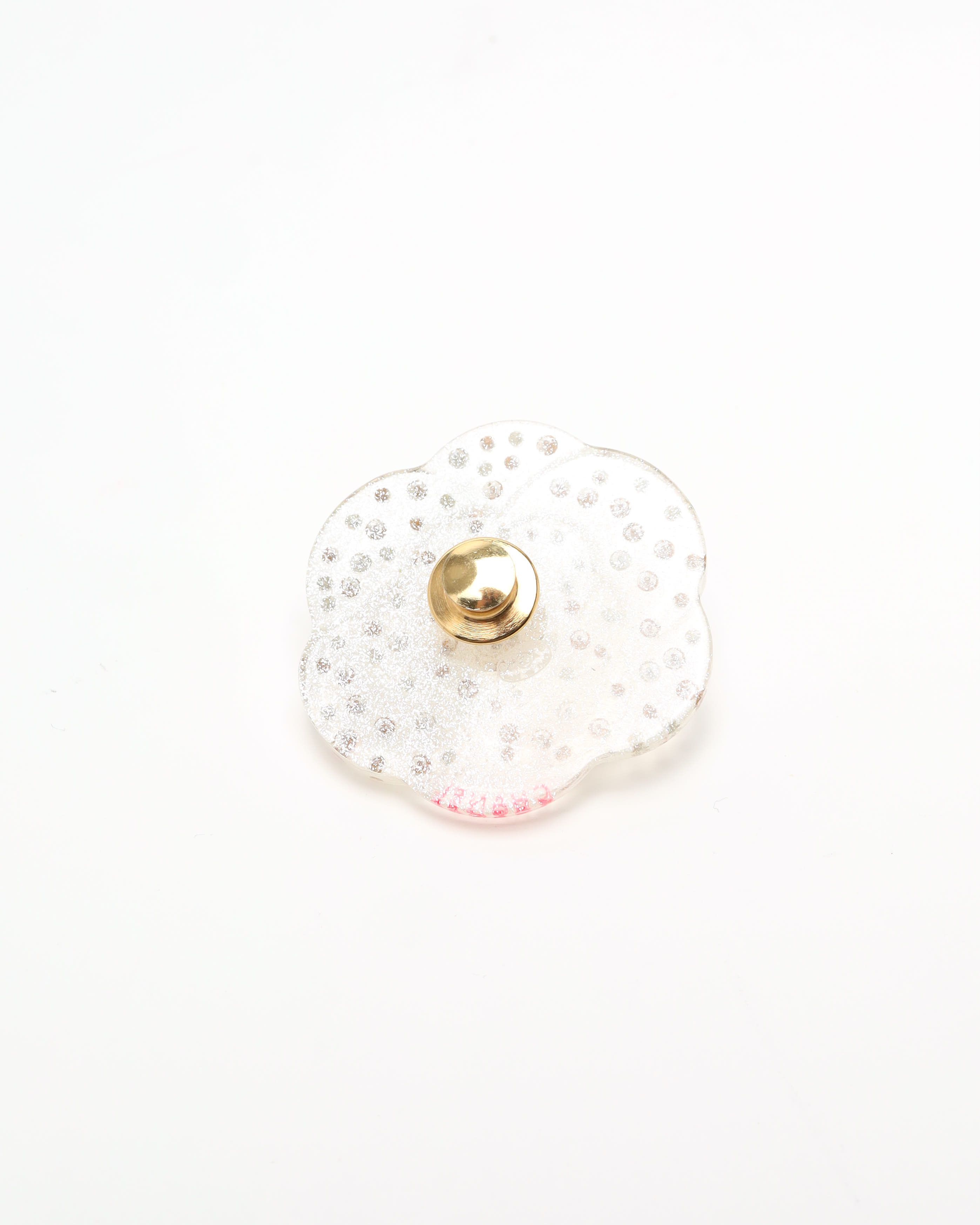Pre-owned Chanel Camellia Rhinestone Brooch
