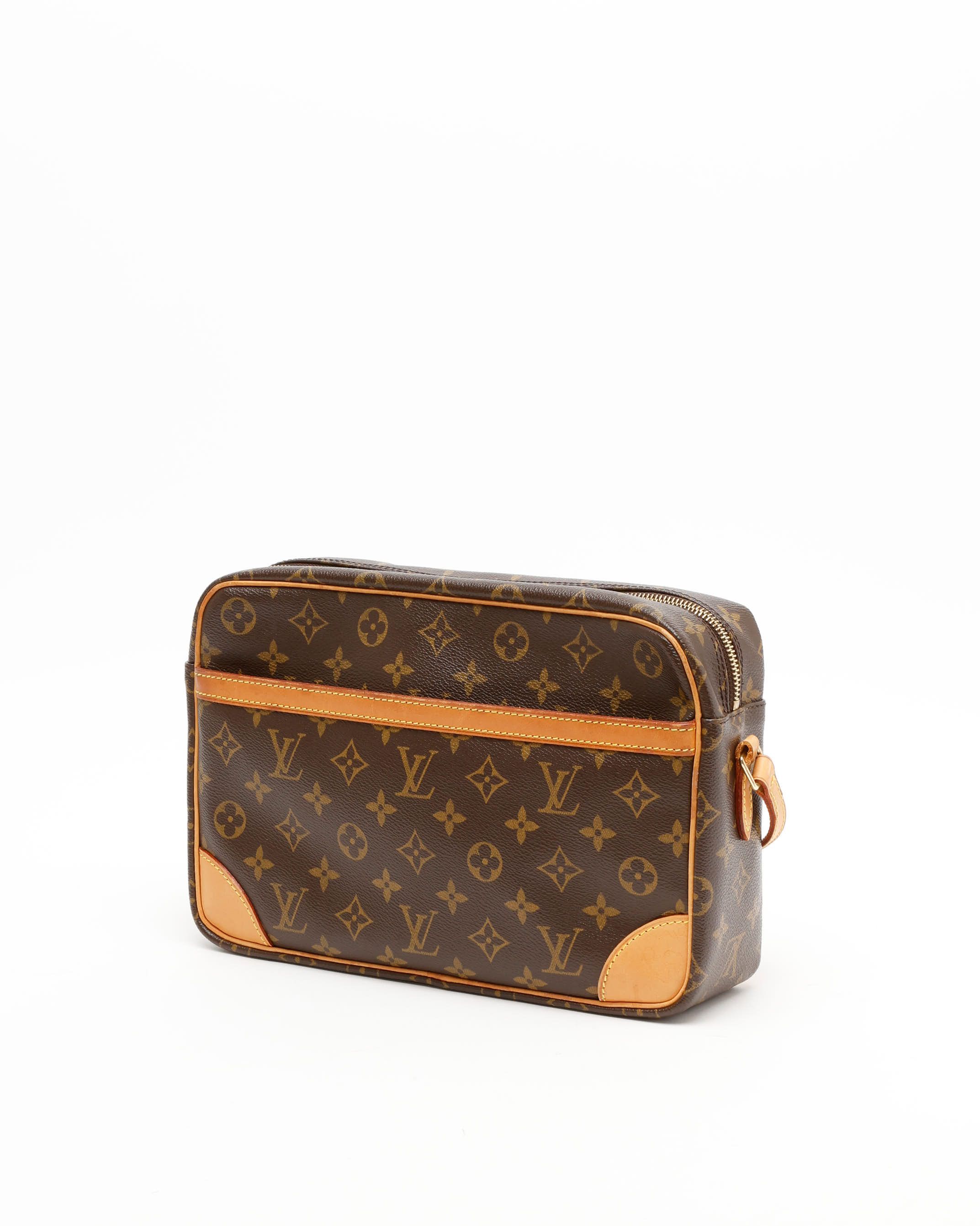 Pre-owned Louis Vuitton Monogram Trocadero 30 Bag In Brown