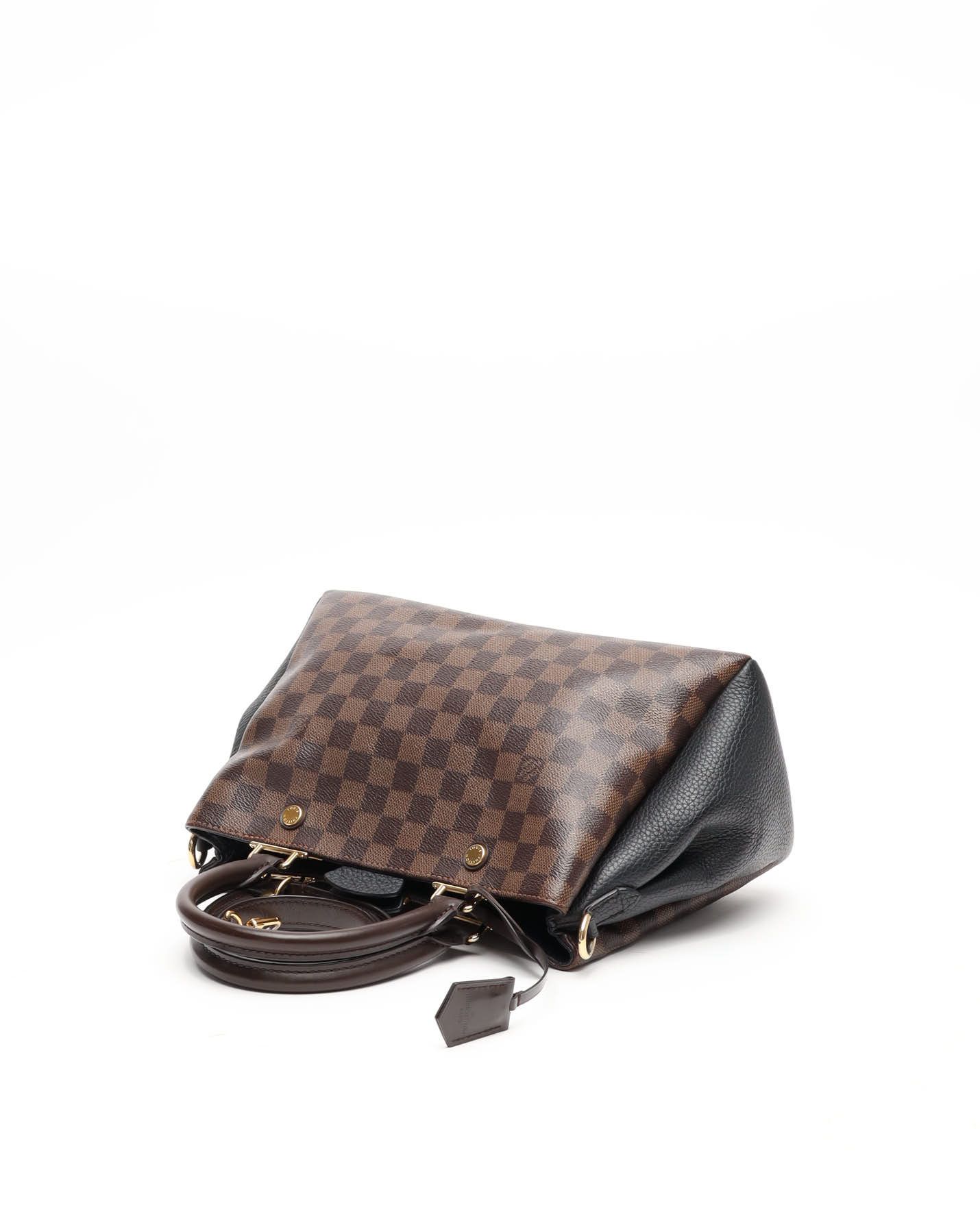 Pre-owned Louis Vuitton Damier Ebene Brittany Bag In Brown
