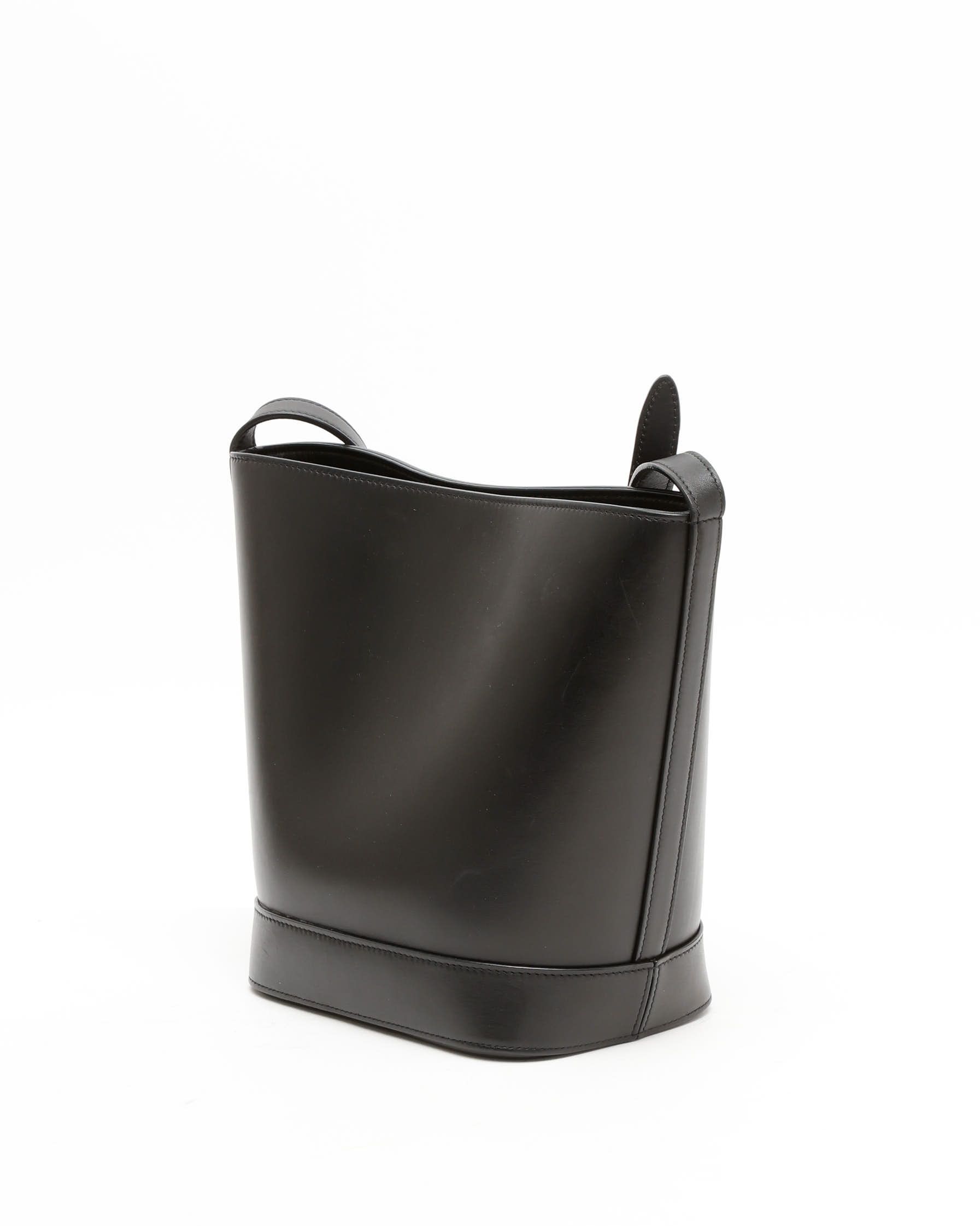 Celine Céline Small Bucket Cuir Triomphe Bag In Black