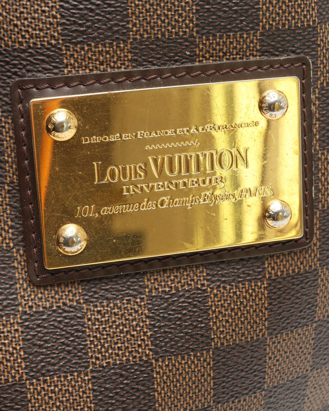 Pre-owned Louis Vuitton Damier Hampstead Mm Tote Bag In Brown