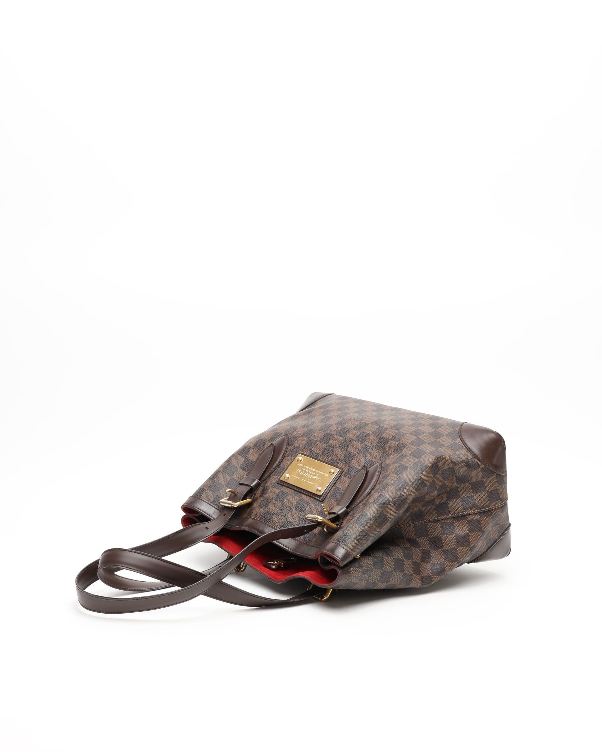 Pre-owned Louis Vuitton Damier Hampstead Mm Tote Bag In Brown