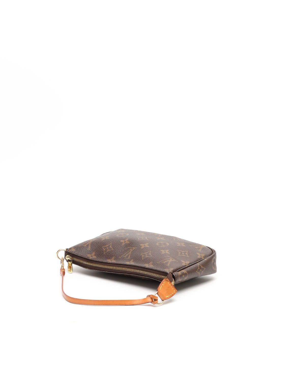 Pre-owned Louis Vuitton Monogram Pochette Accessoires Bag In Brown