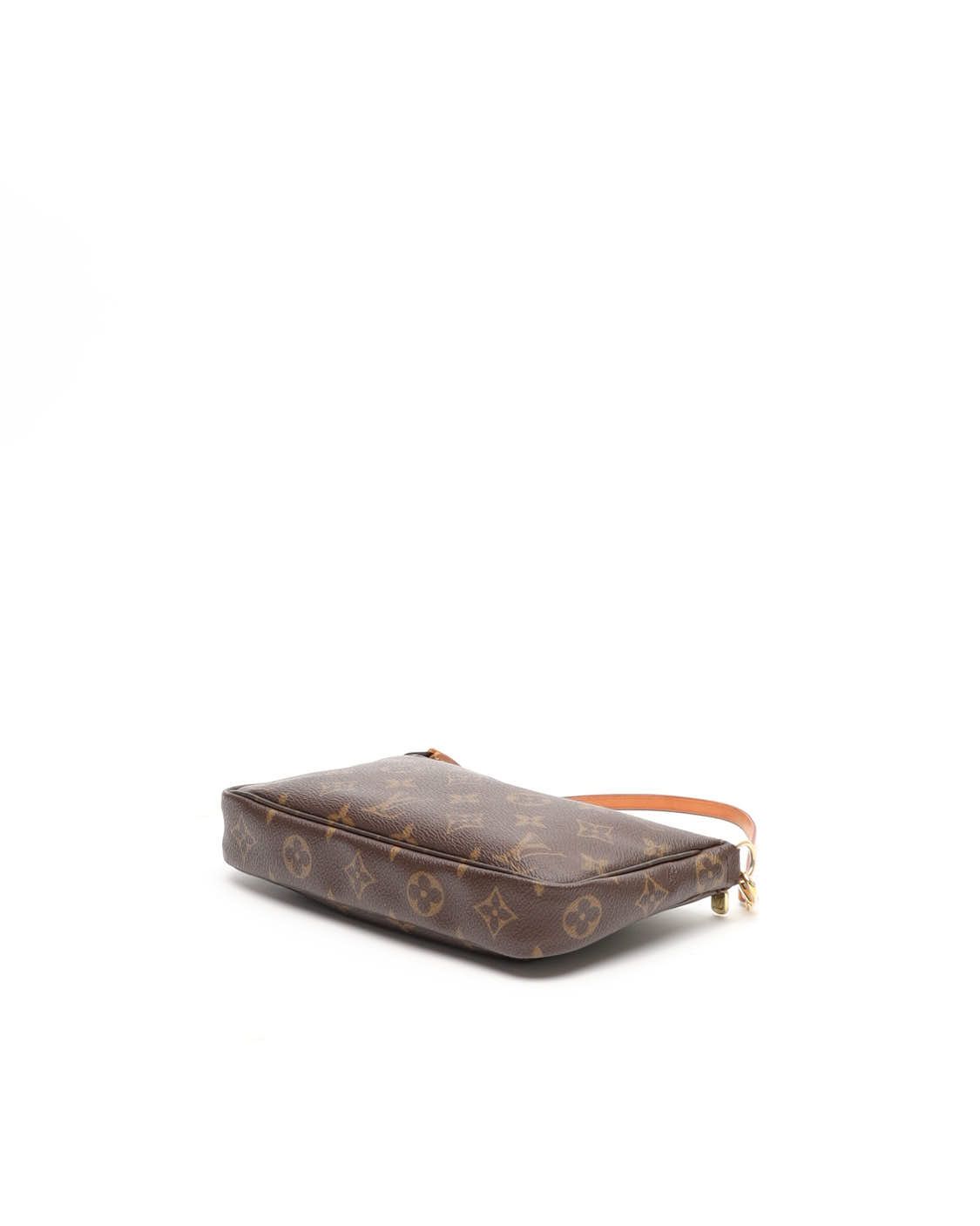 Pre-owned Louis Vuitton Monogram Pochette Accessoires Bag In Brown
