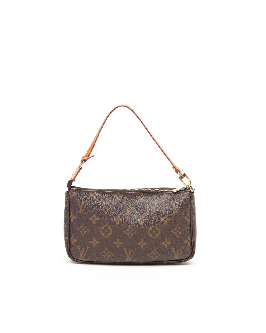 Pre-owned Louis Vuitton Monogram Pochette Accessoires Bag In Brown