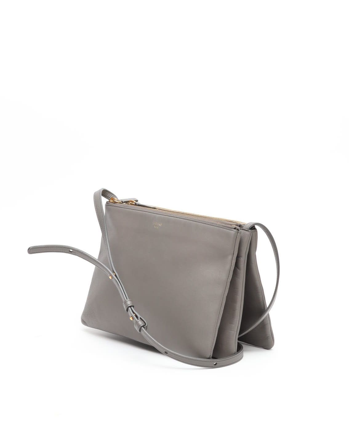 Celine Céline Medium Trio Bag In Gray