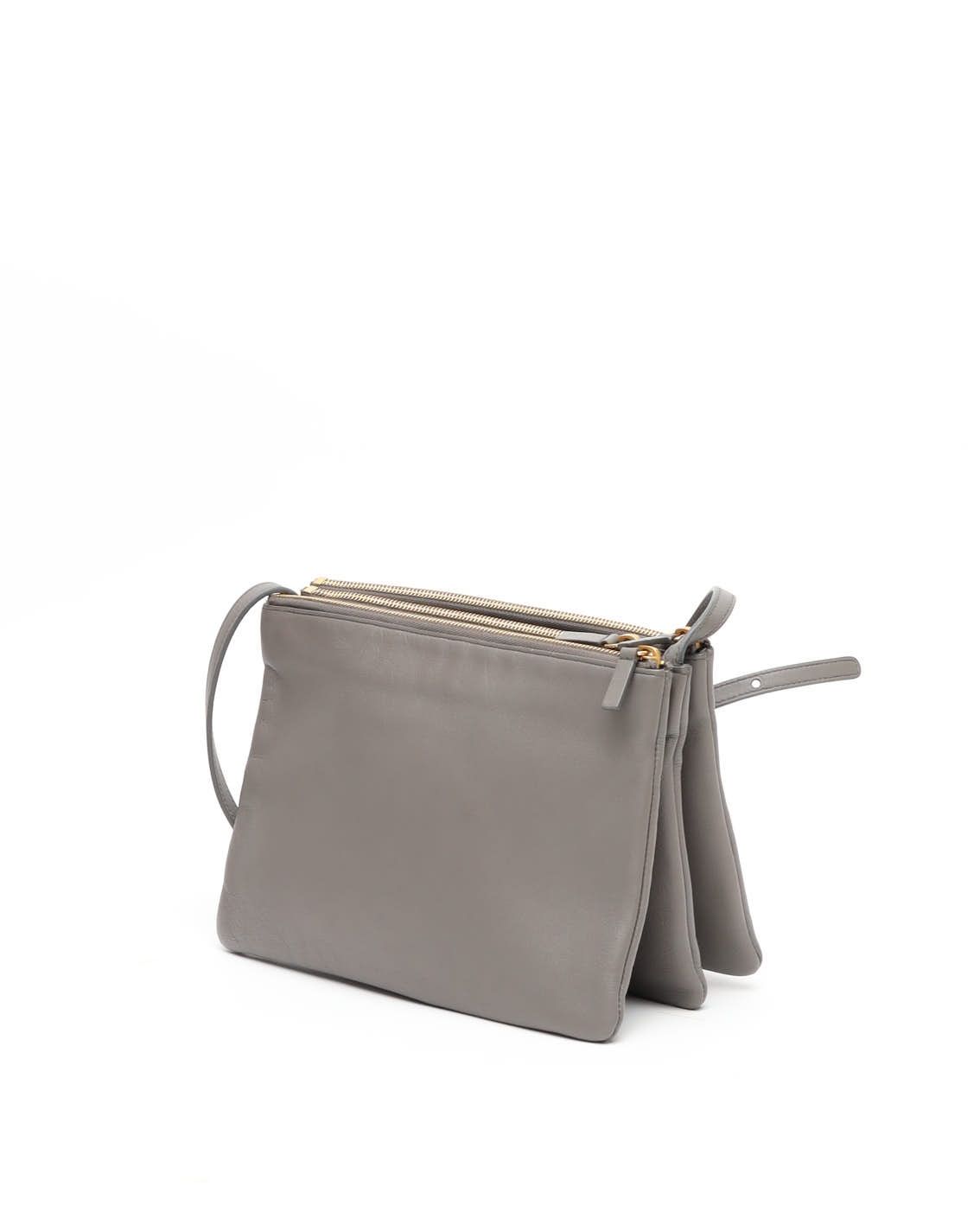 Celine Céline Medium Trio Bag In Gray