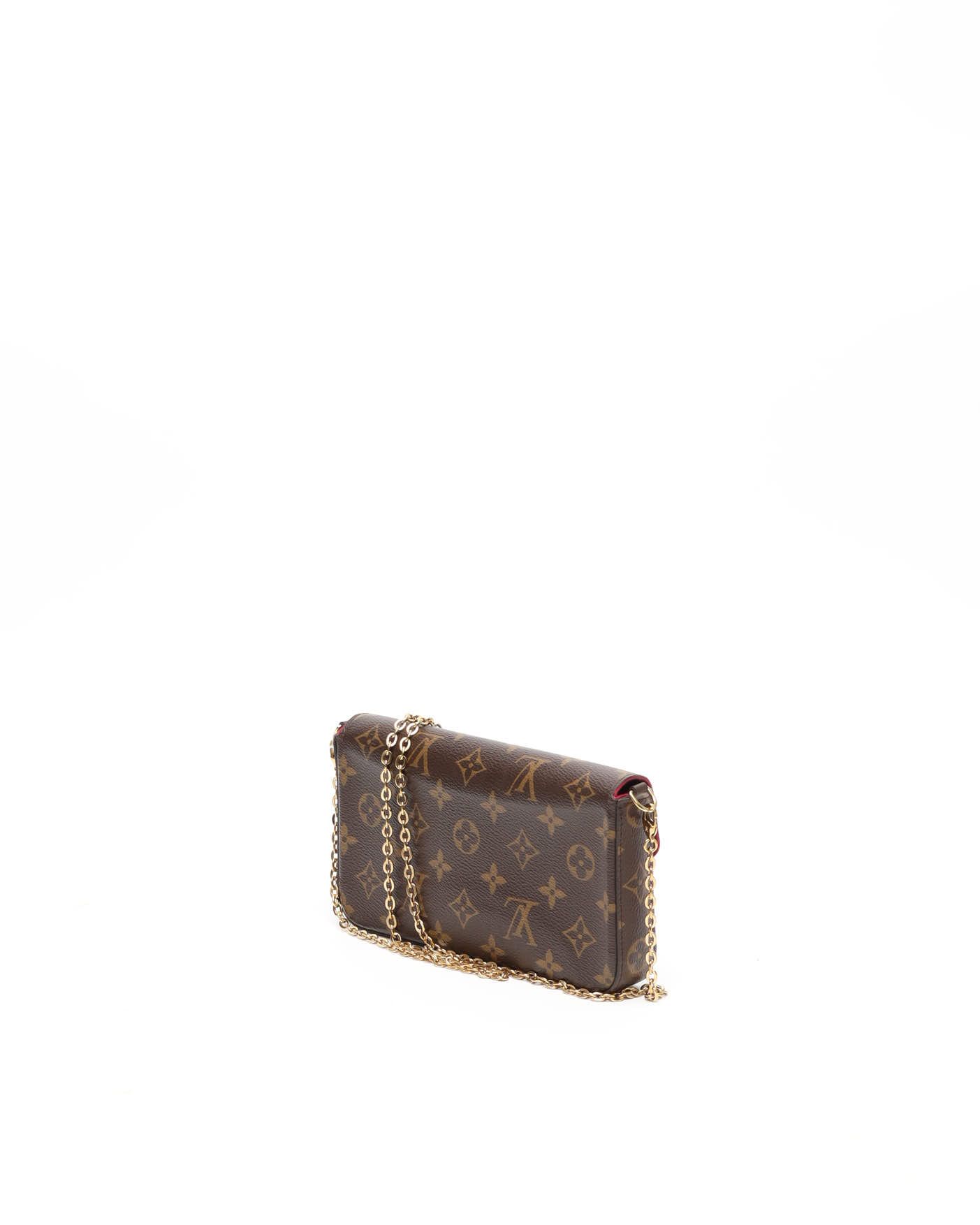 Pre-owned Louis Vuitton Monogram Pochette Félicie Bag In Multi
