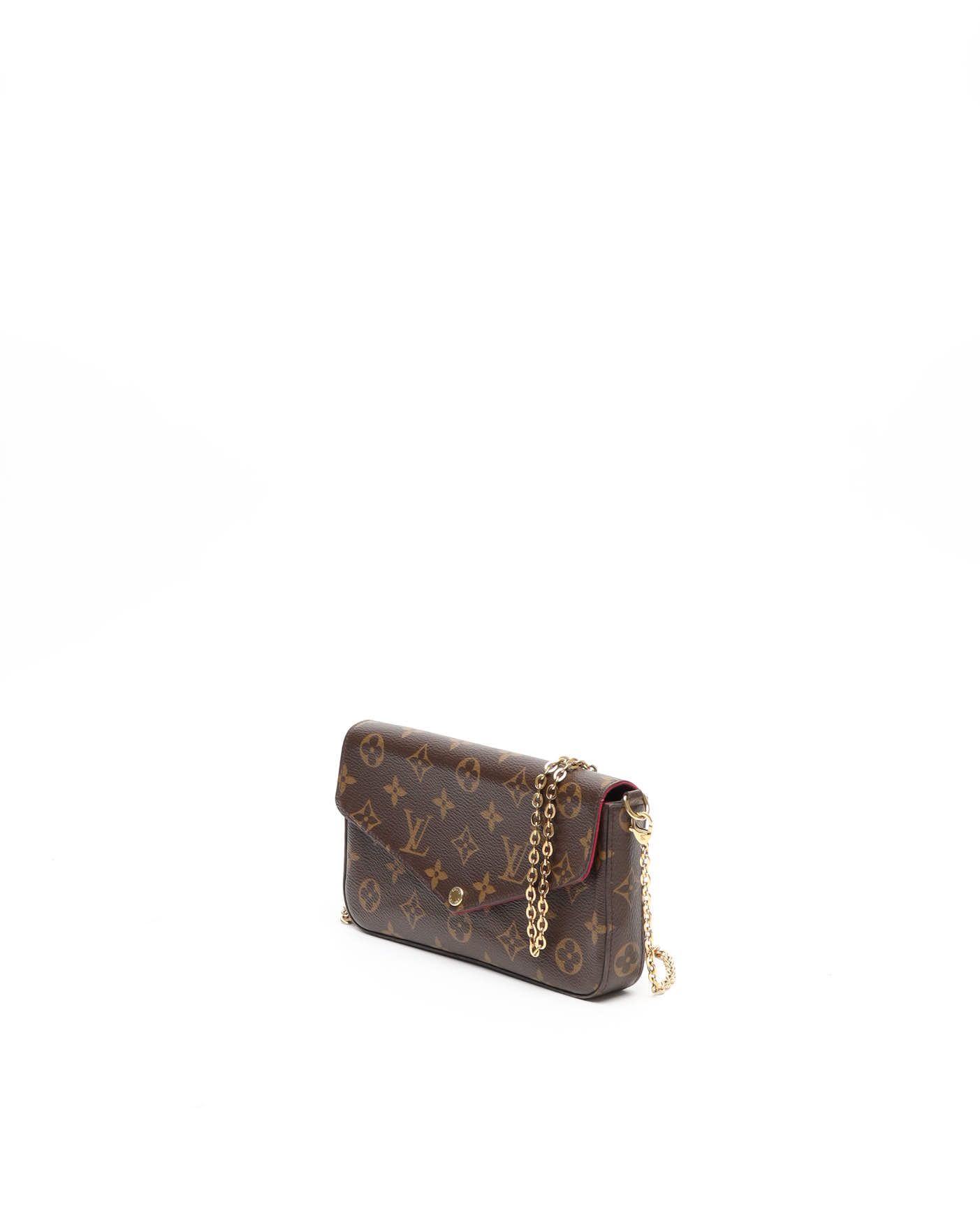 Pre-owned Louis Vuitton Monogram Pochette Félicie Bag In Multi