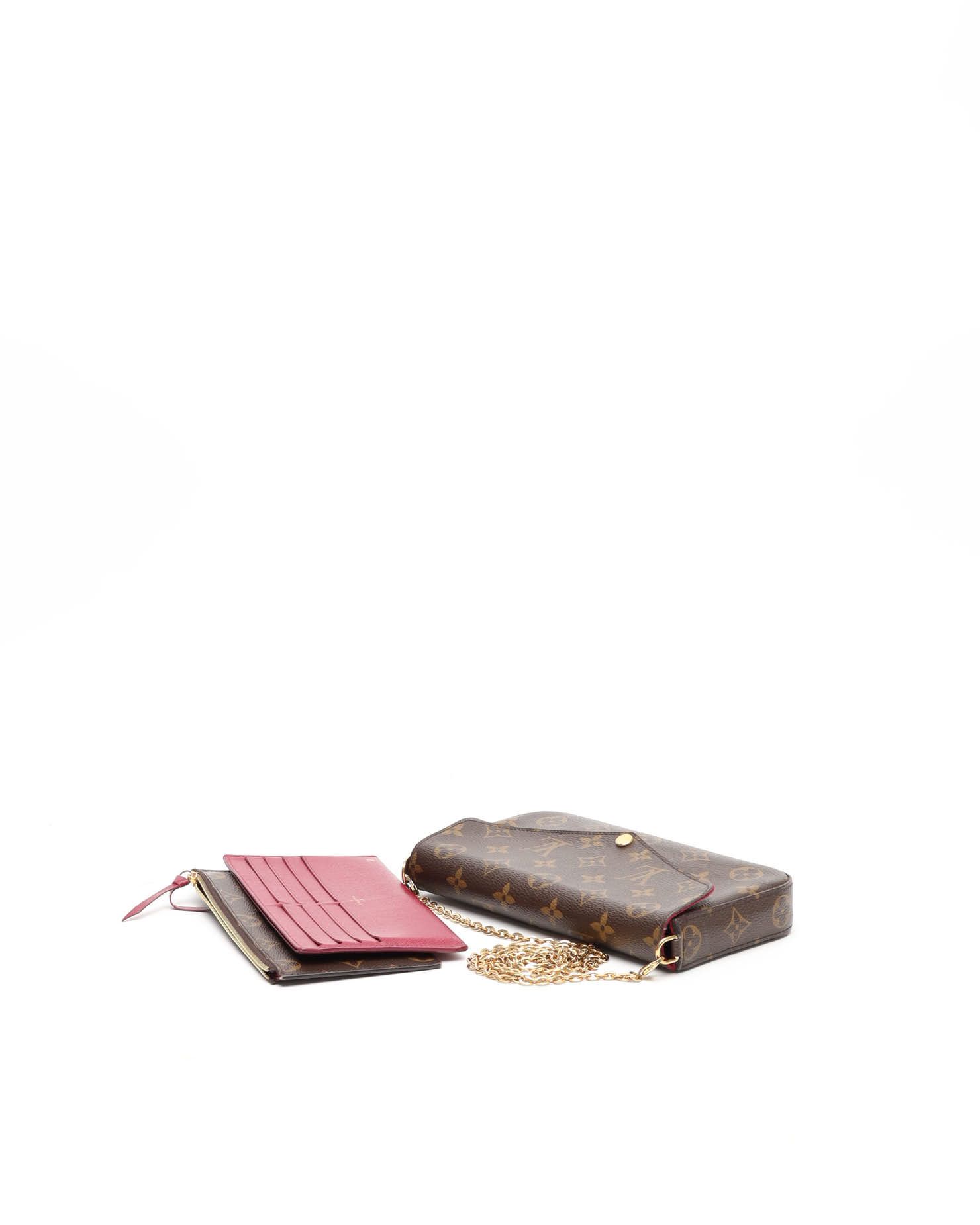Pre-owned Louis Vuitton Monogram Pochette Félicie Bag In Multi