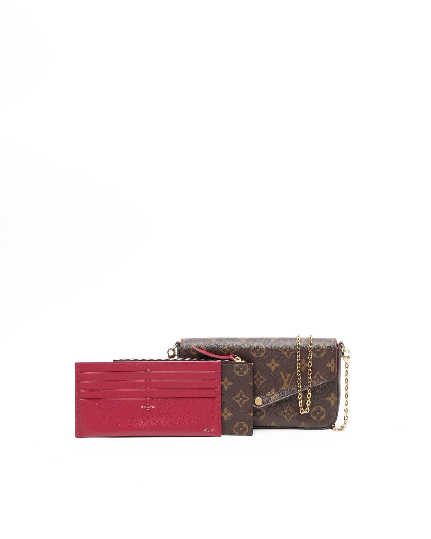 Pre-owned Louis Vuitton Monogram Pochette Félicie Bag In Multi