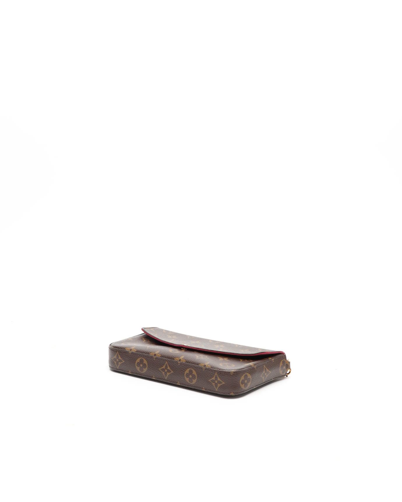 Pre-owned Louis Vuitton Monogram Pochette Félicie Bag In Multi