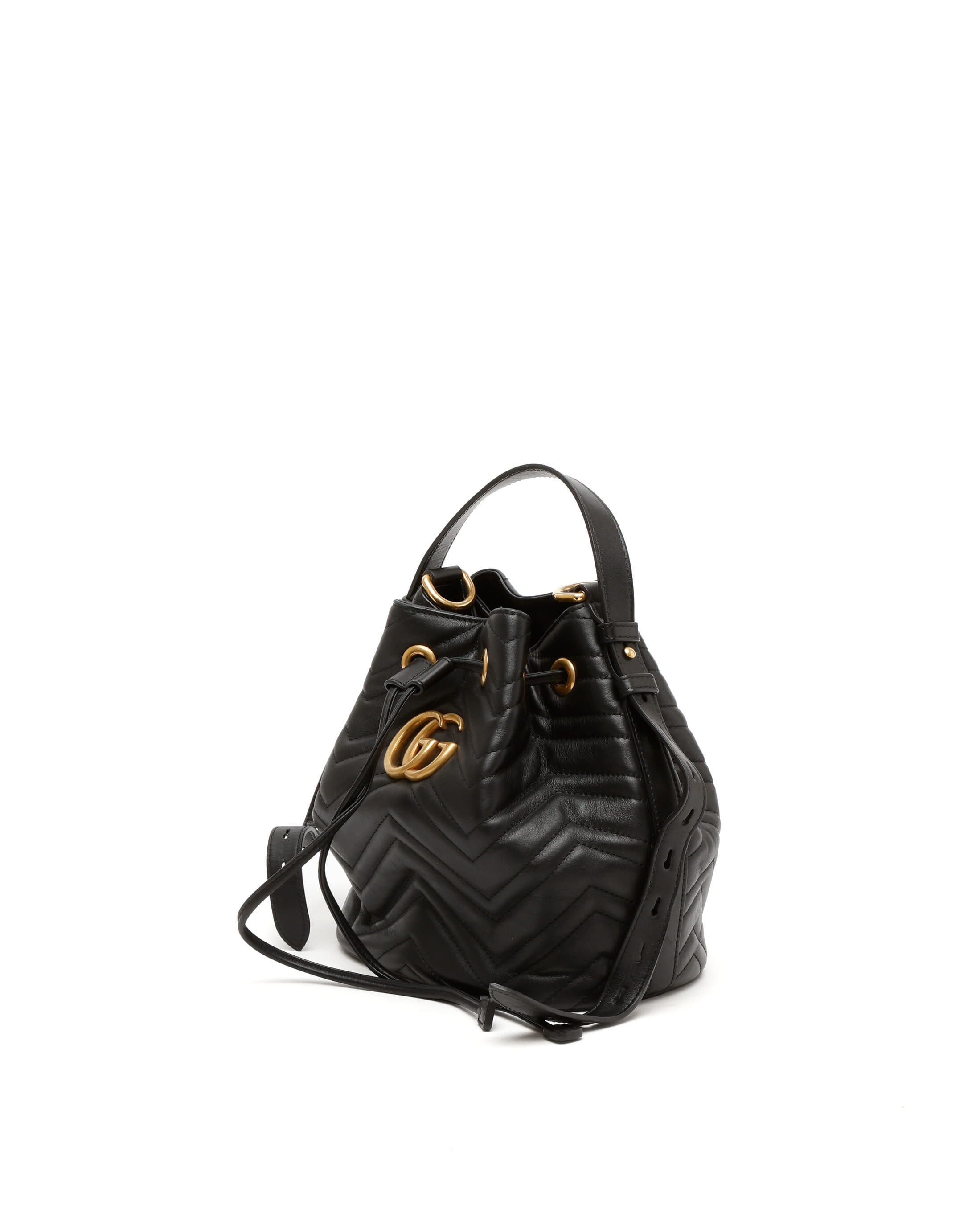 Gucci Gg Marmont Bucket In Black