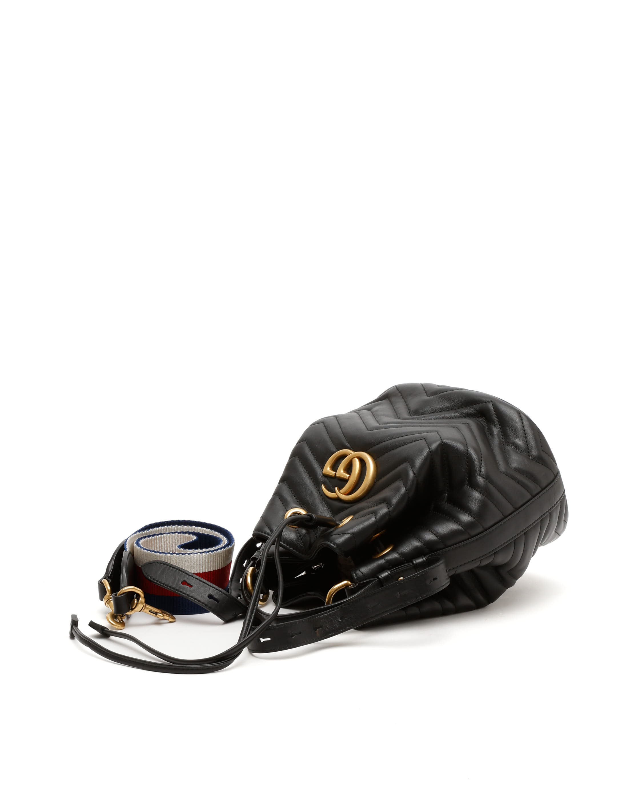 Gucci Gg Marmont Bucket In Black