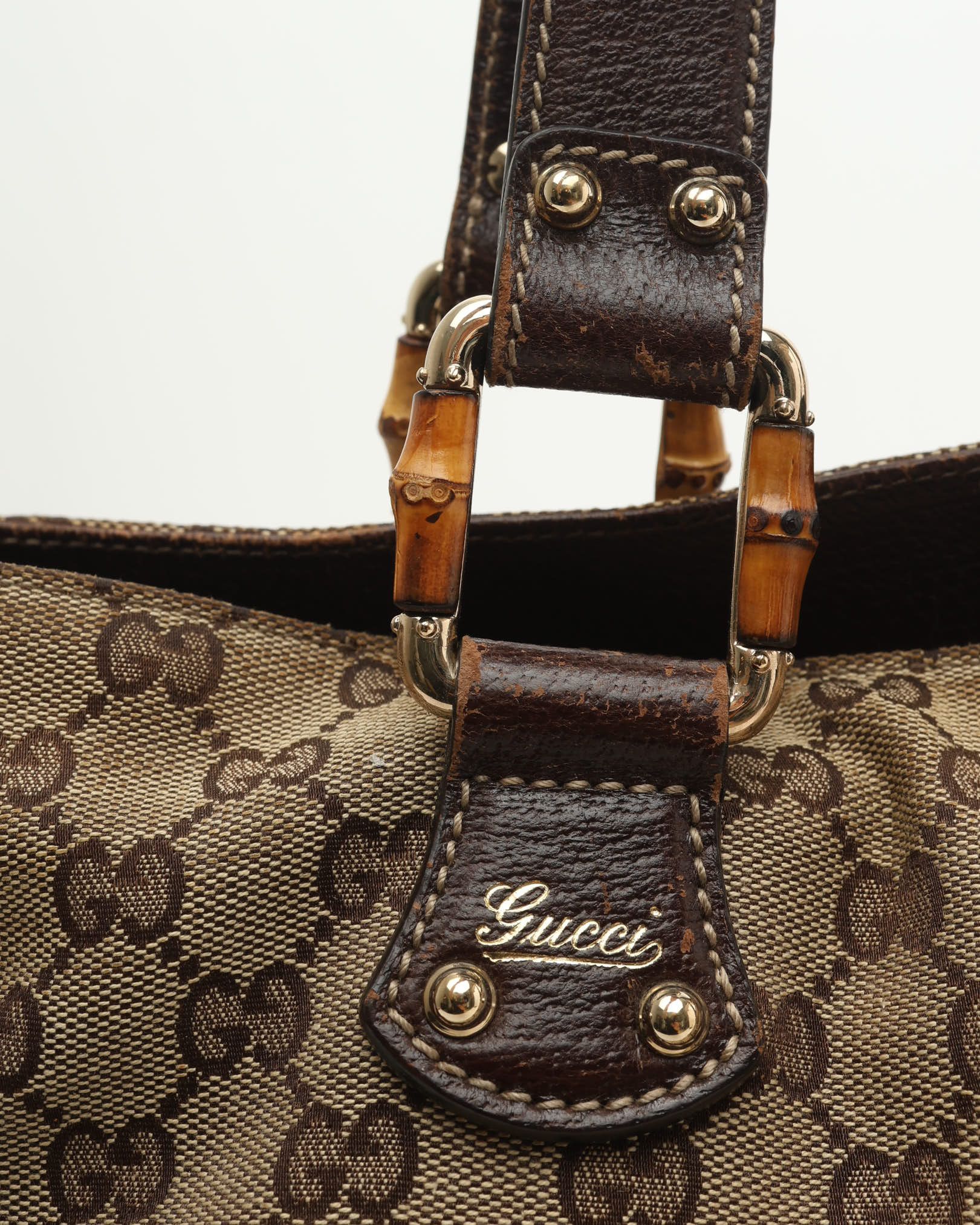 Gucci Gg Bamboo Tote Bag