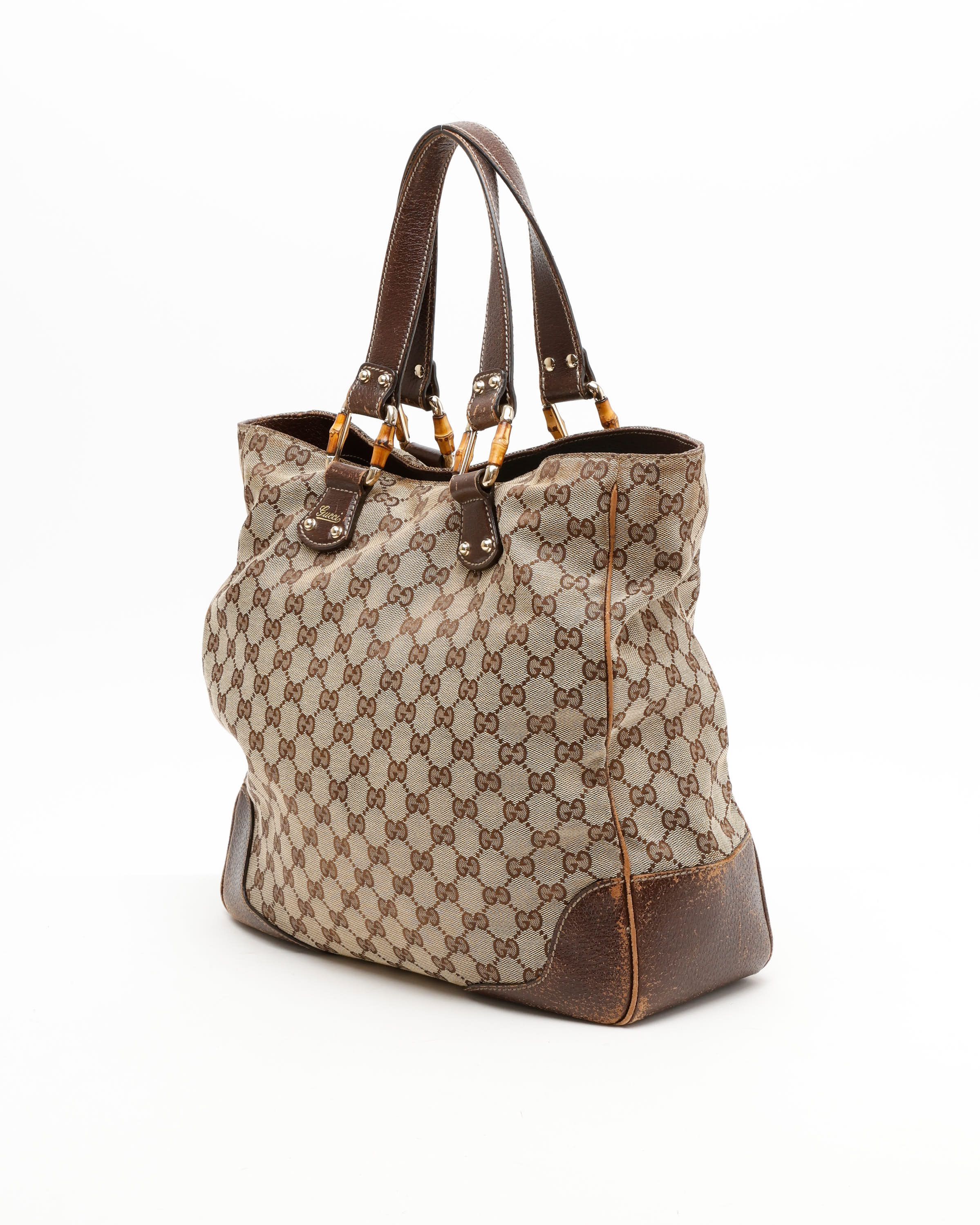 Gucci Gg Bamboo Tote Bag