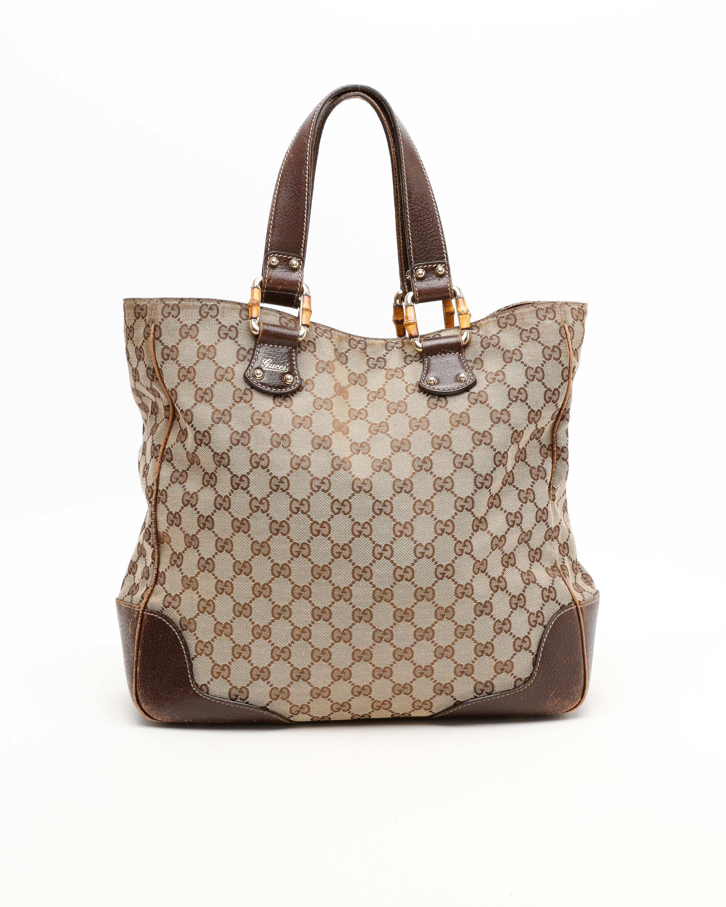Gucci Gg Bamboo Tote Bag