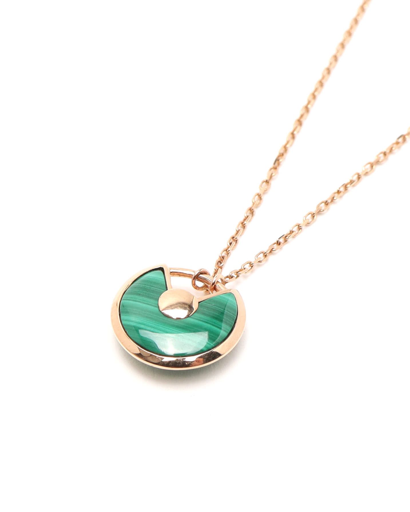 Cartier Amulette De  Malachite Necklace In Gold