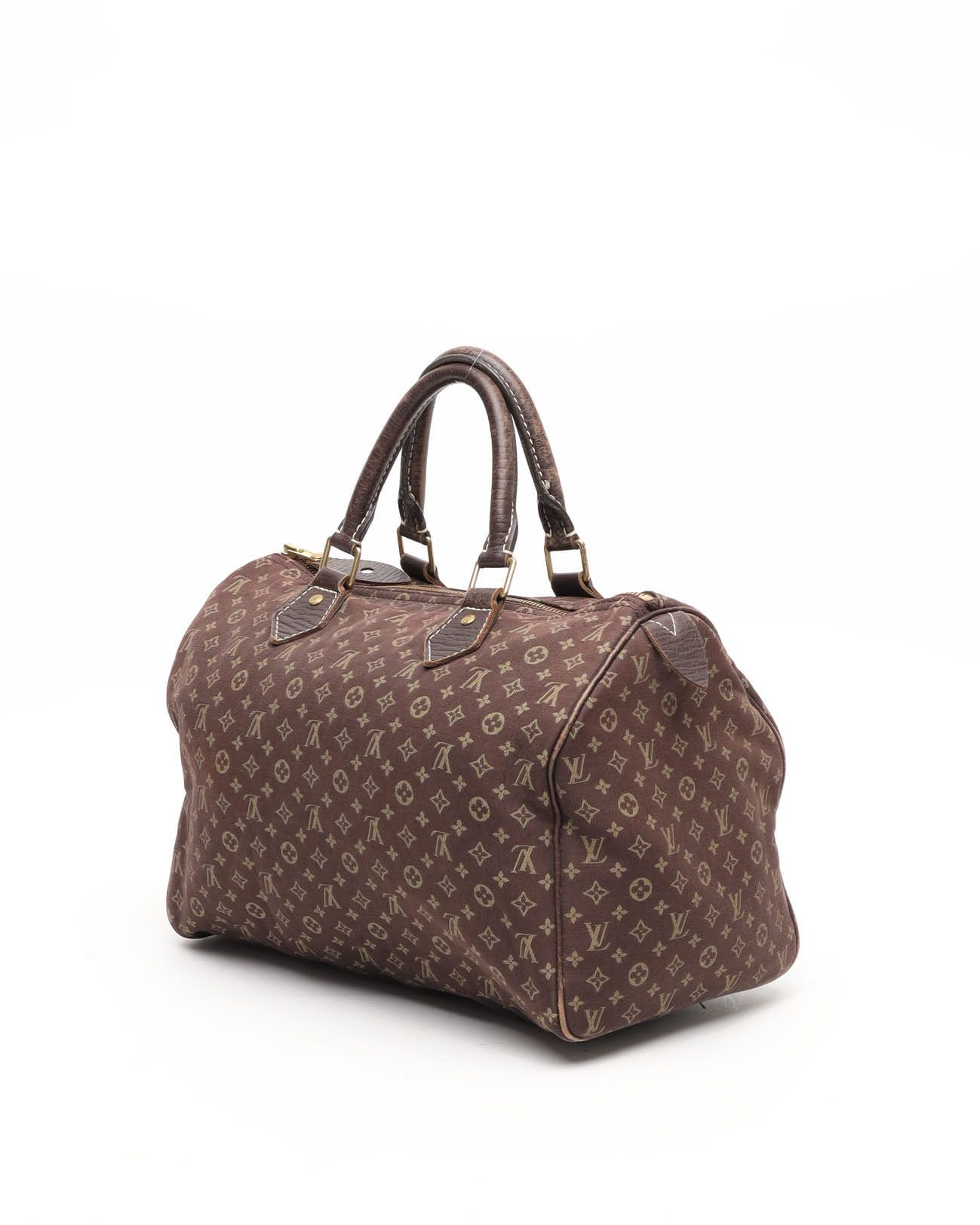 Pre-owned Louis Vuitton Mini Lin Speedy 30 Bag
