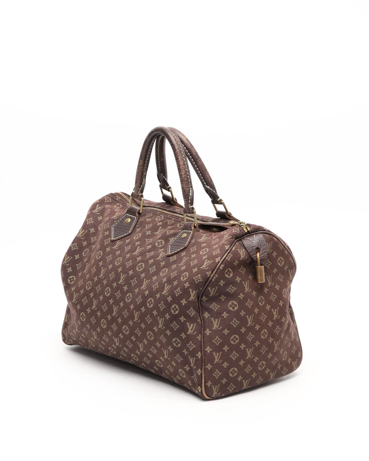 Pre-owned Louis Vuitton Mini Lin Speedy 30 Bag