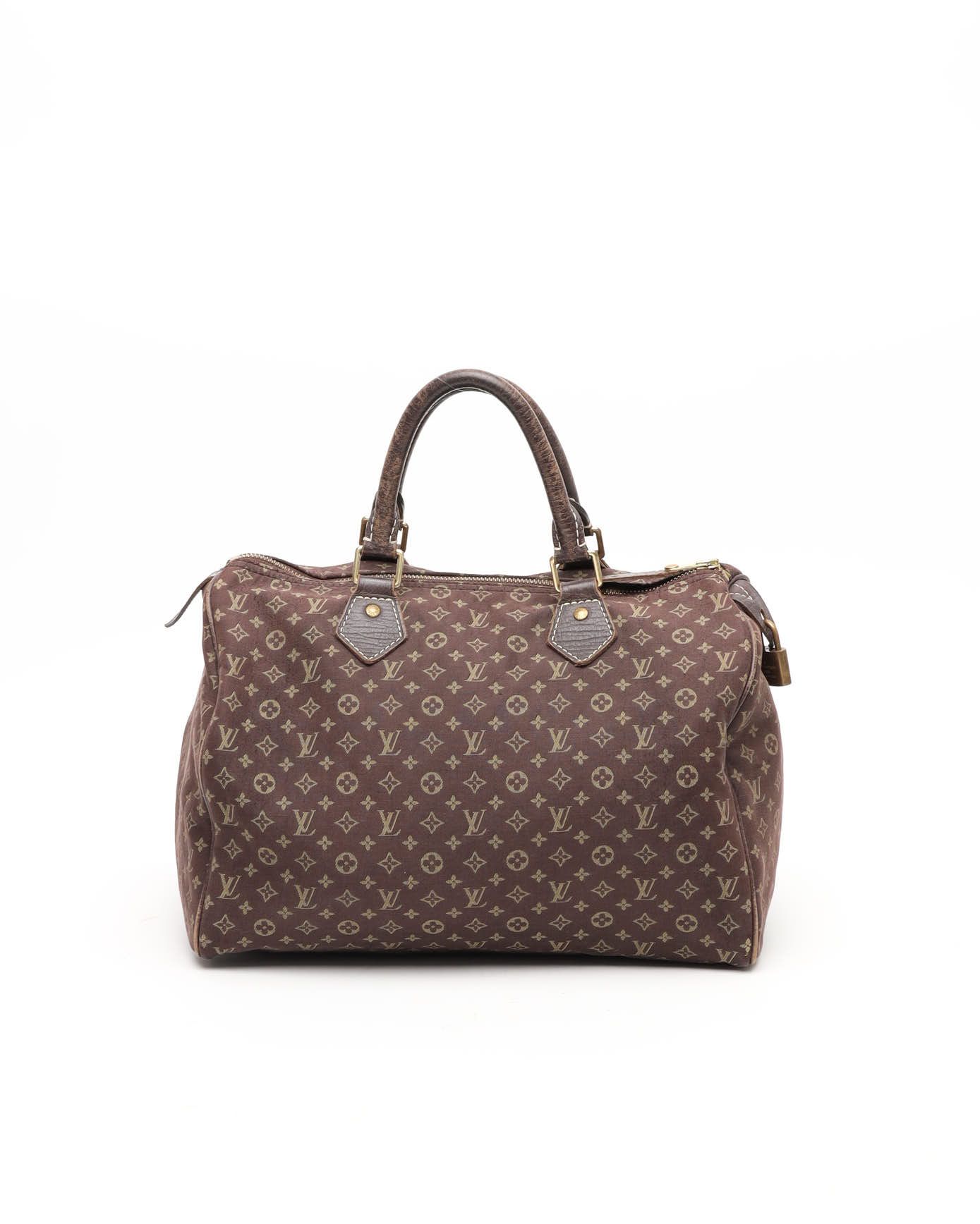 Pre-owned Louis Vuitton Mini Lin Speedy 30 Bag