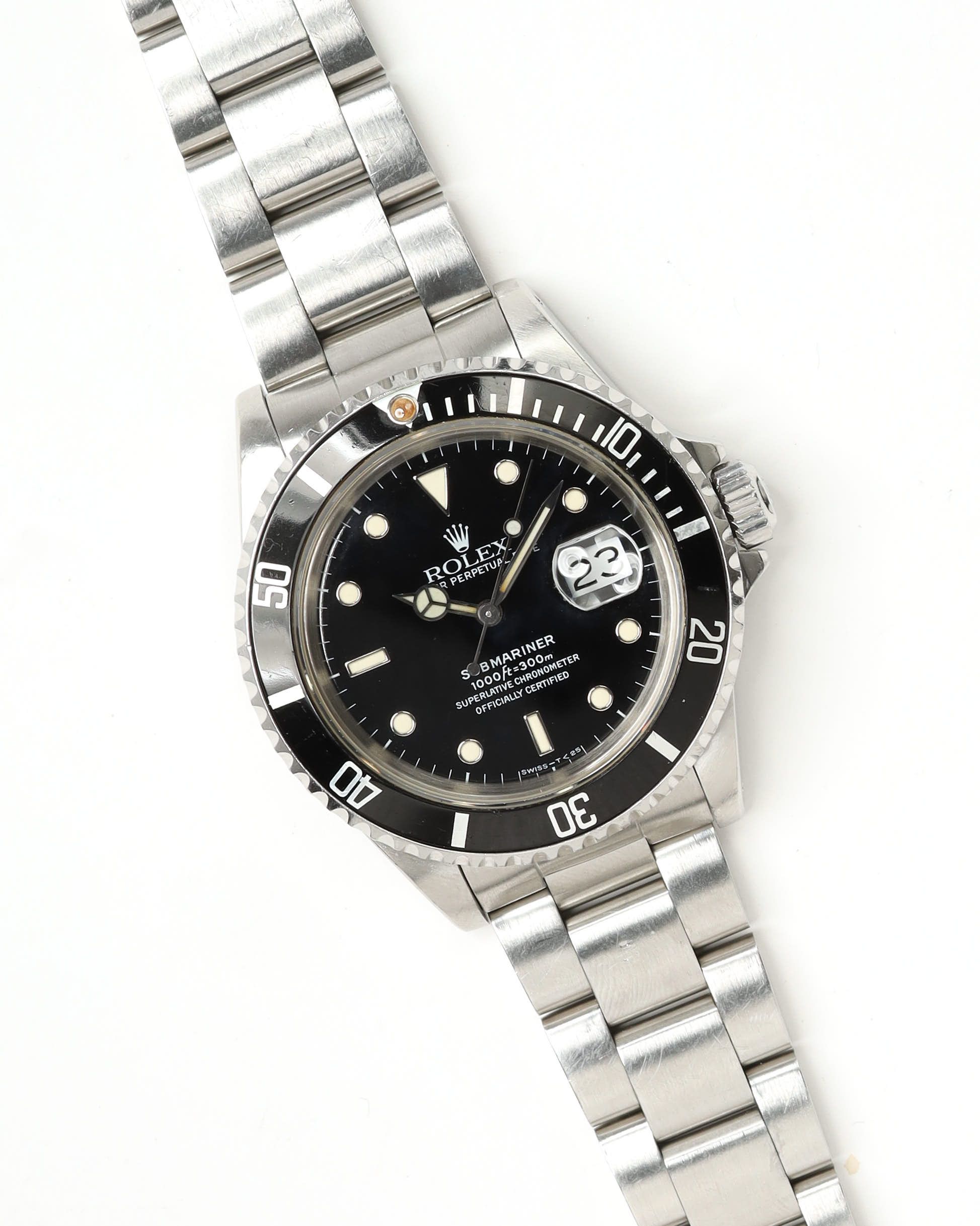Rolex Submariner 40mm Ref 16610 1991 Watch In Silver