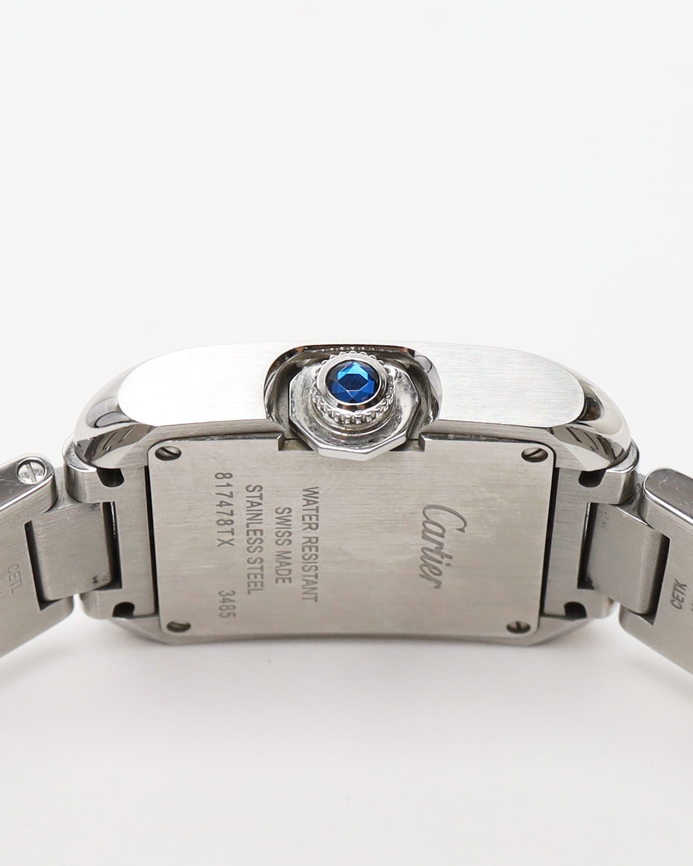 Cartier Tank Anglaise 23mm Ref 3485 Full Set Watch In Silver
