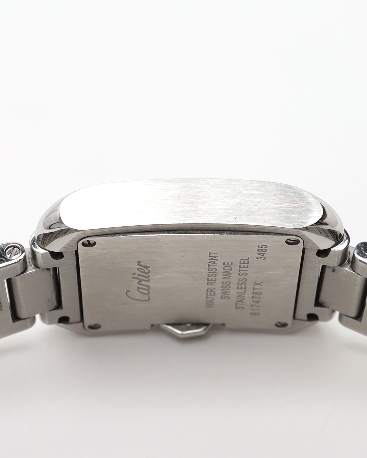 Cartier Tank Anglaise 23mm Ref 3485 Full Set Watch In Silver