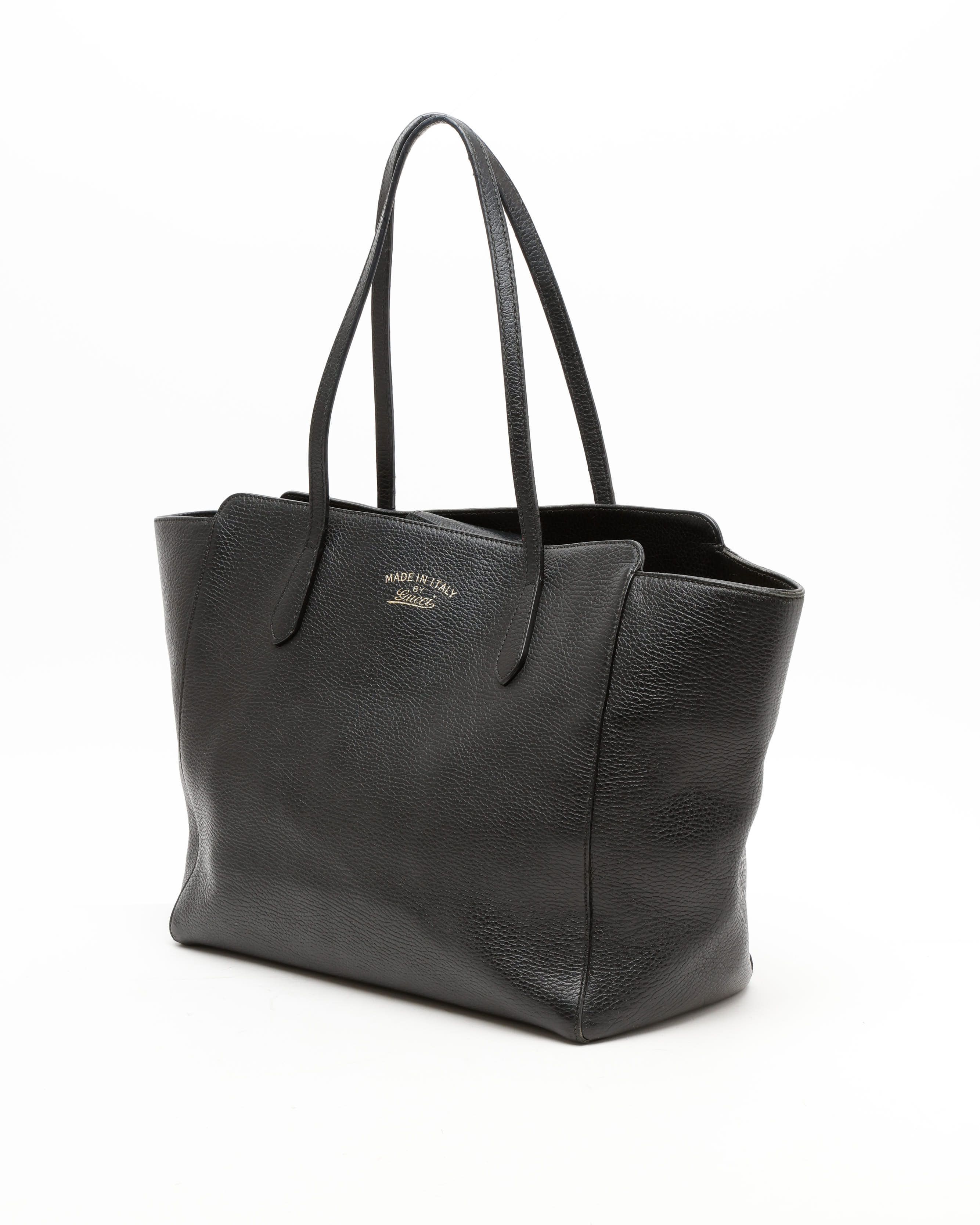 Gucci Swing Tote Bag In Black