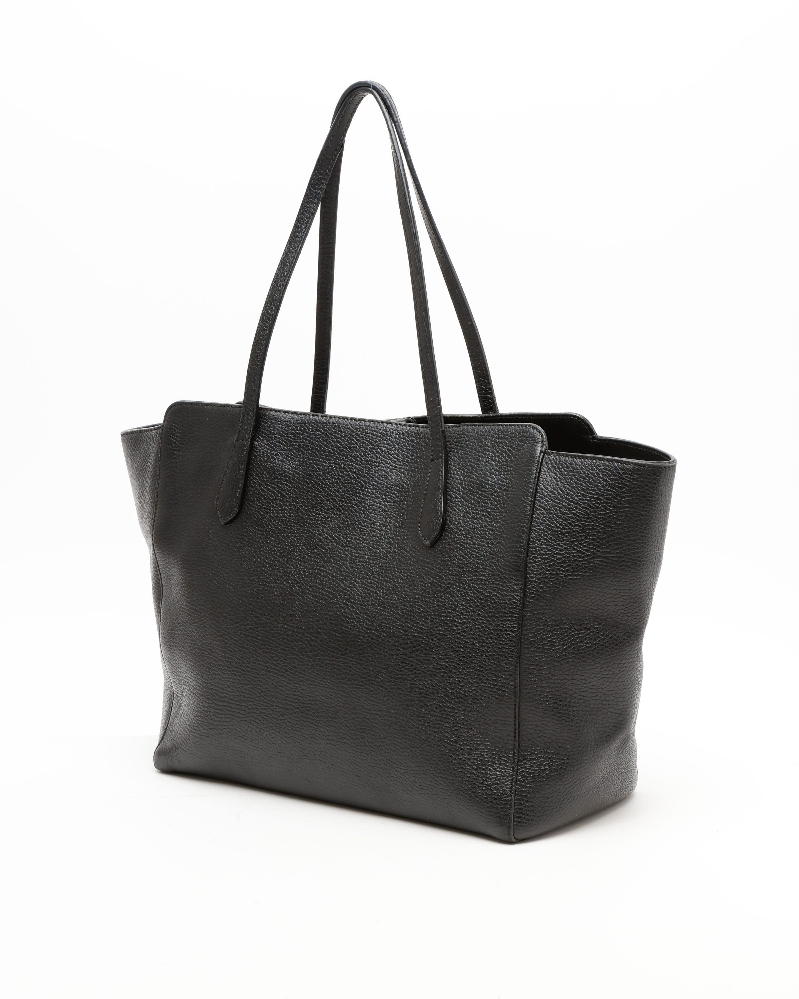 Gucci Swing Tote Bag In Black